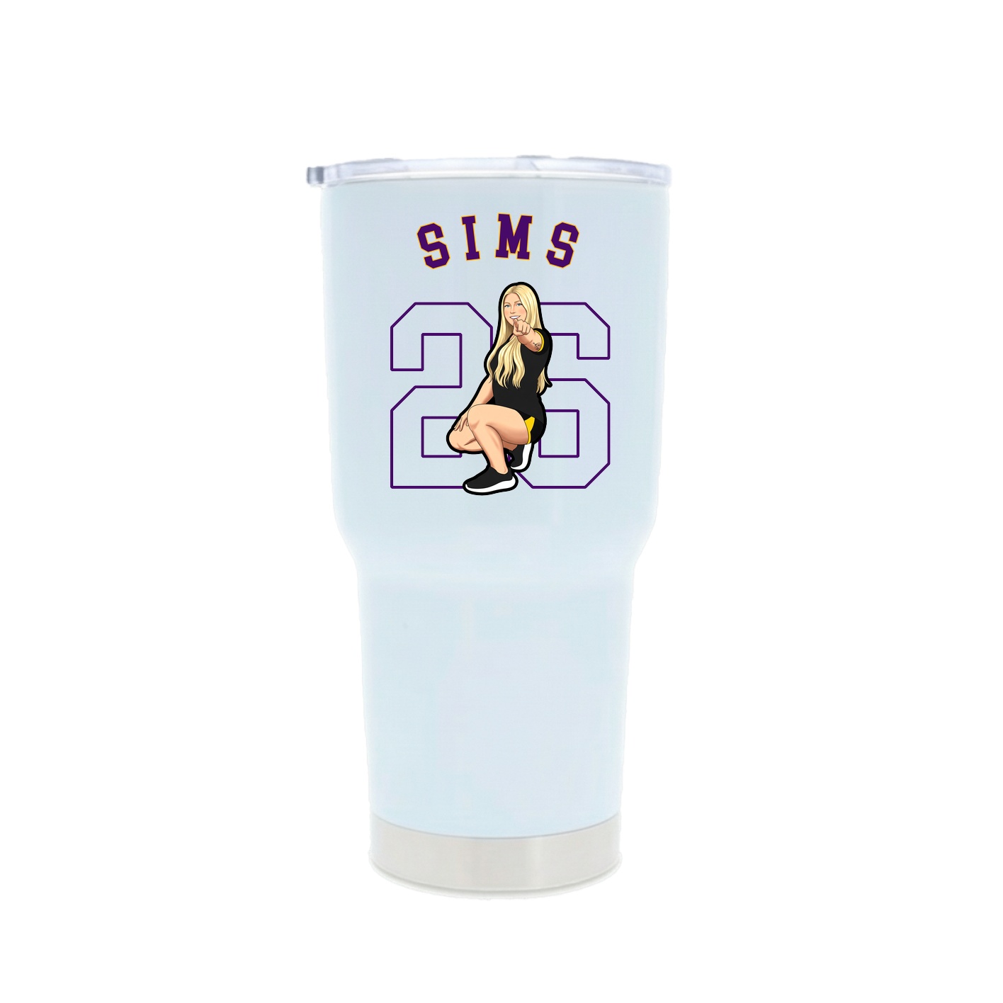 30oz Stainless Steel Tumbler — Shirsey Arch in White