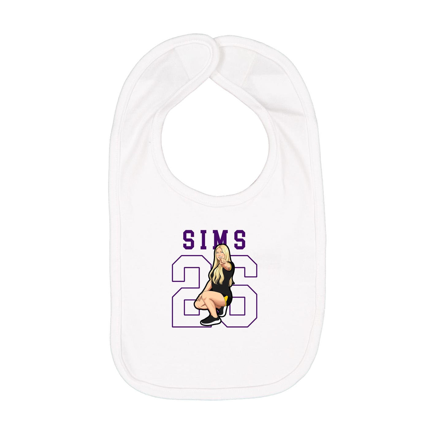 Infant Bib — Shirsey in White
