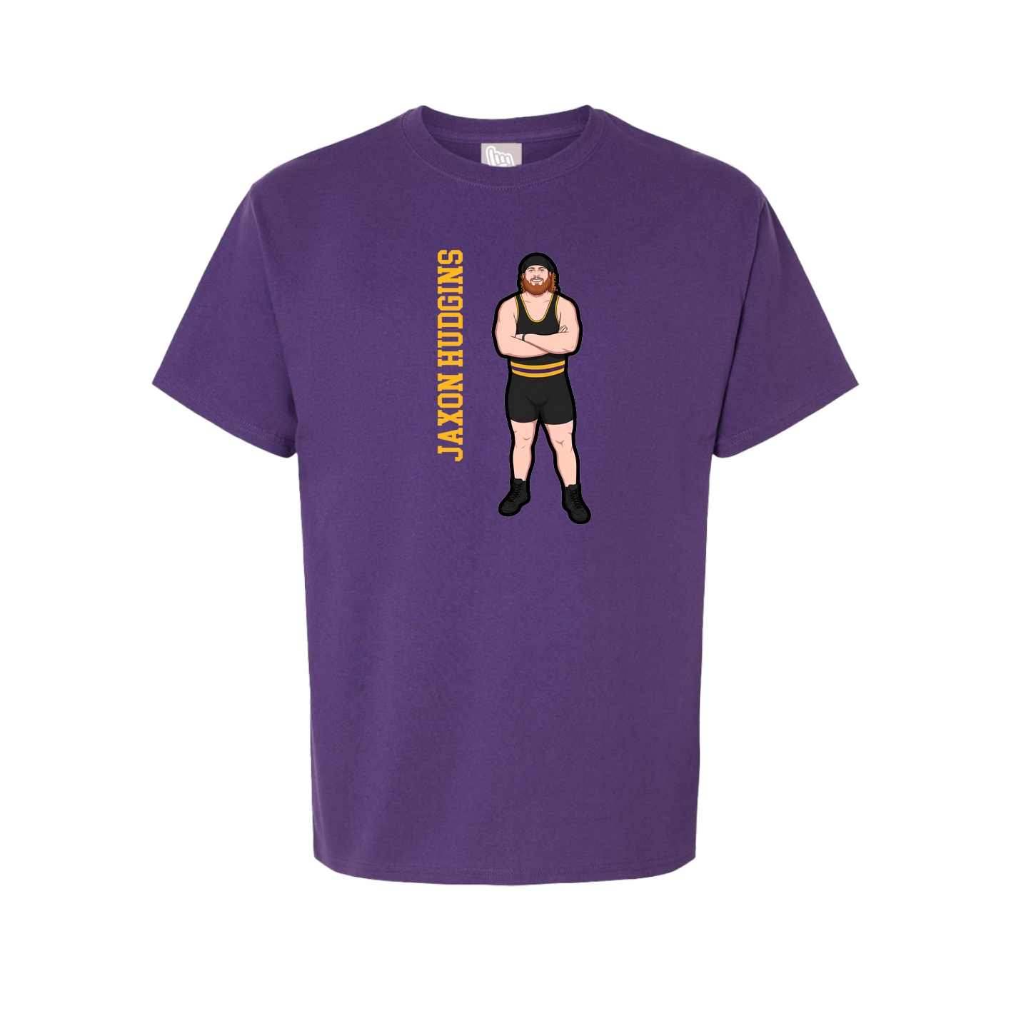 Youth Tee — Name Vertical in Purple