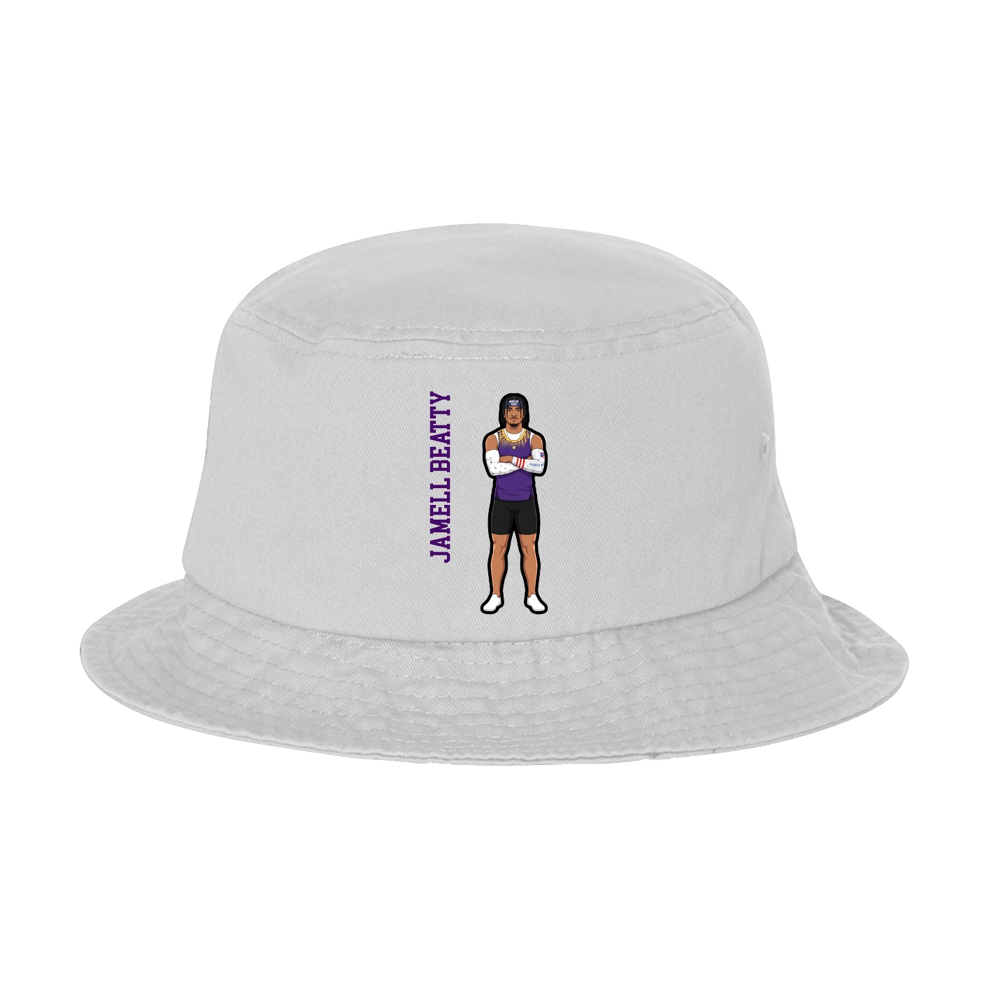 Bucket Cap — Name Vertical in White