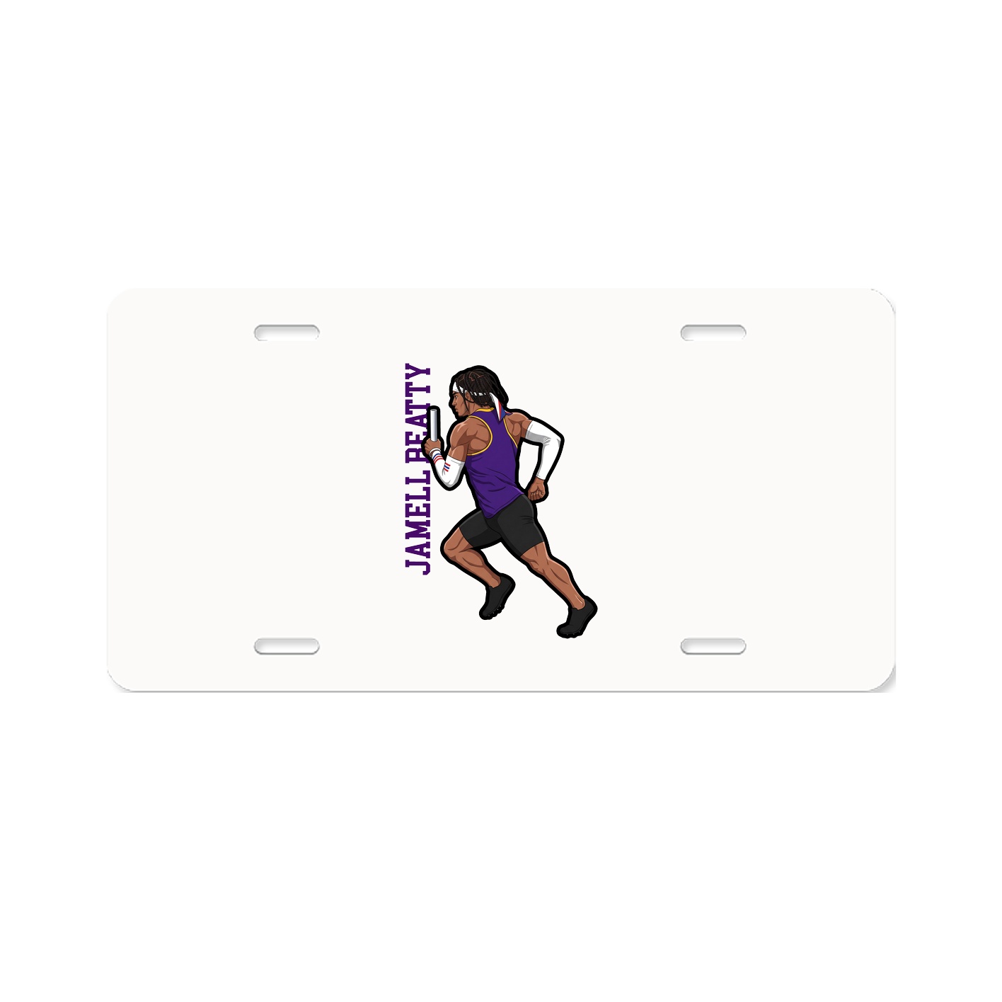 License Plate — Name Vertical in Classic