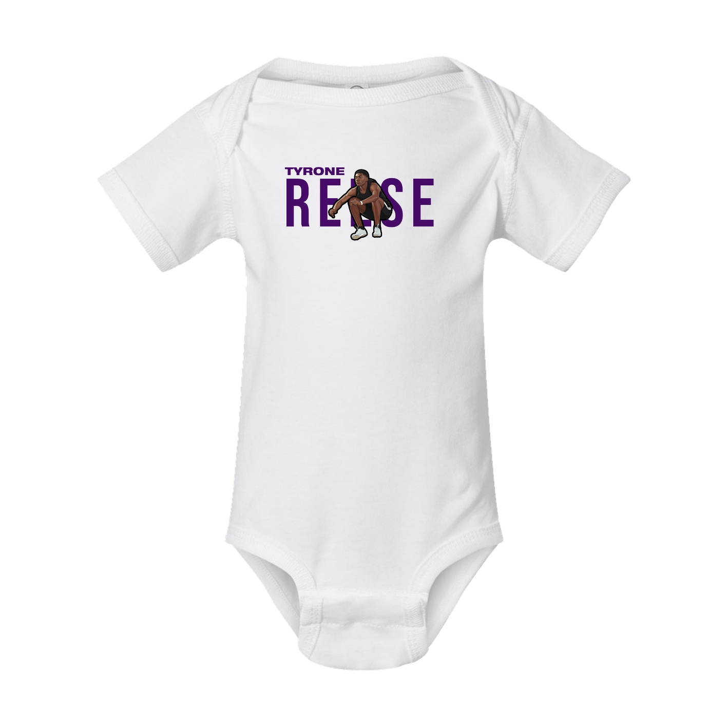 Baby Onesie — Player Name in White