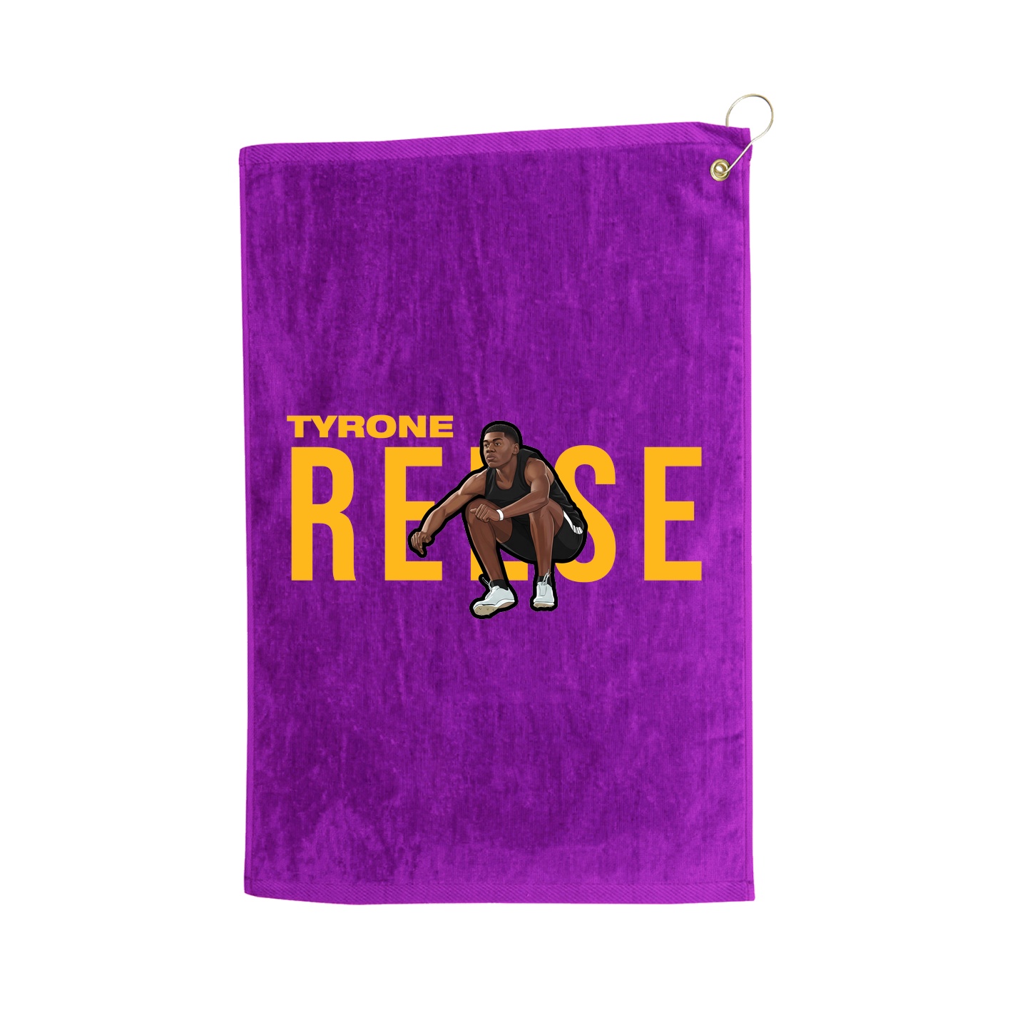Golf Towel — Player Name in Purple