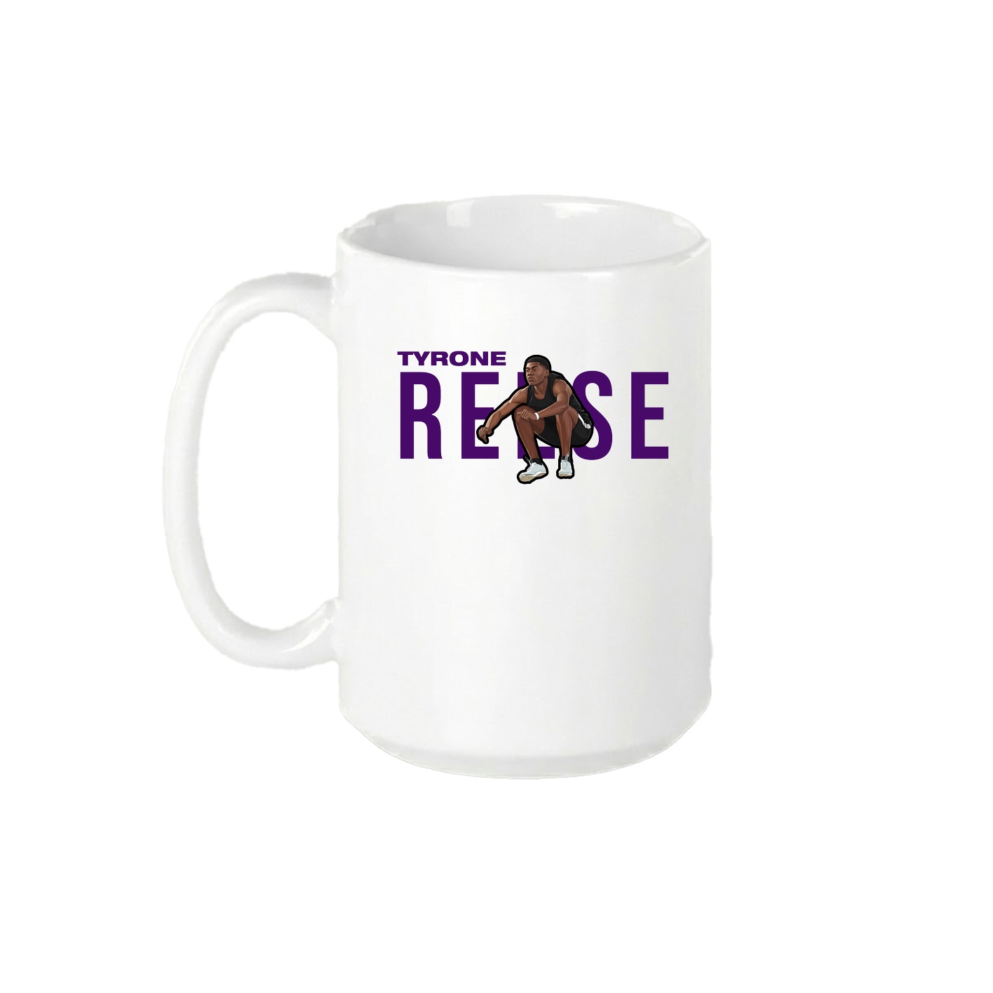 15oz Coffee Mug — Player Name in White