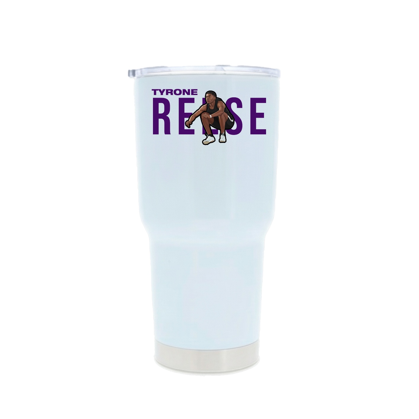 30oz Stainless Steel Tumbler — Player Name in White