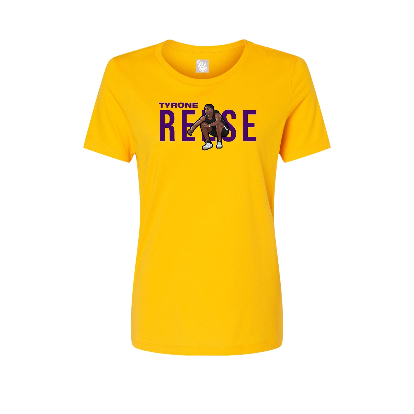 Fitted Women's Tee — Player Name in Gold