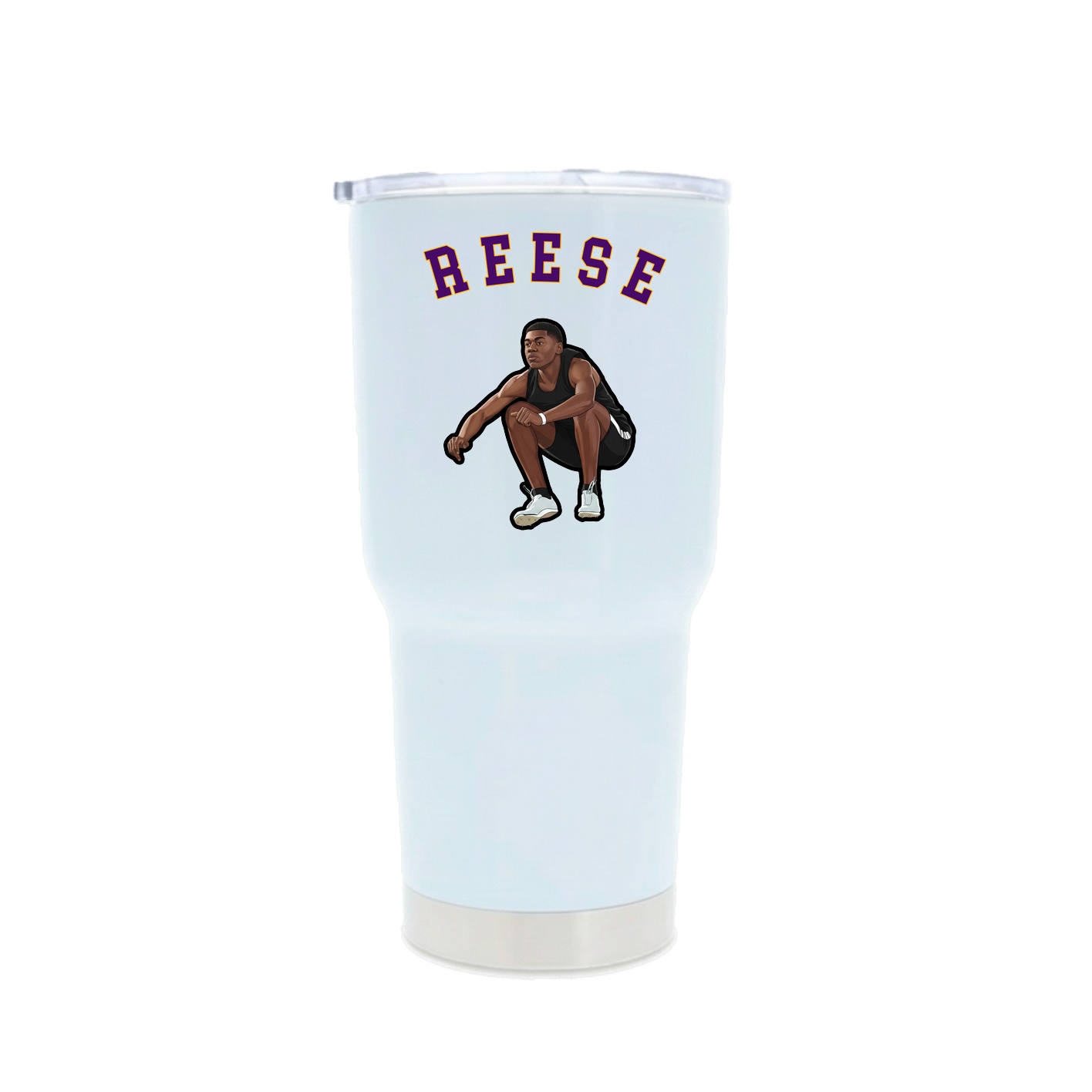 30oz Stainless Steel Tumbler — Shirsey Arch in White