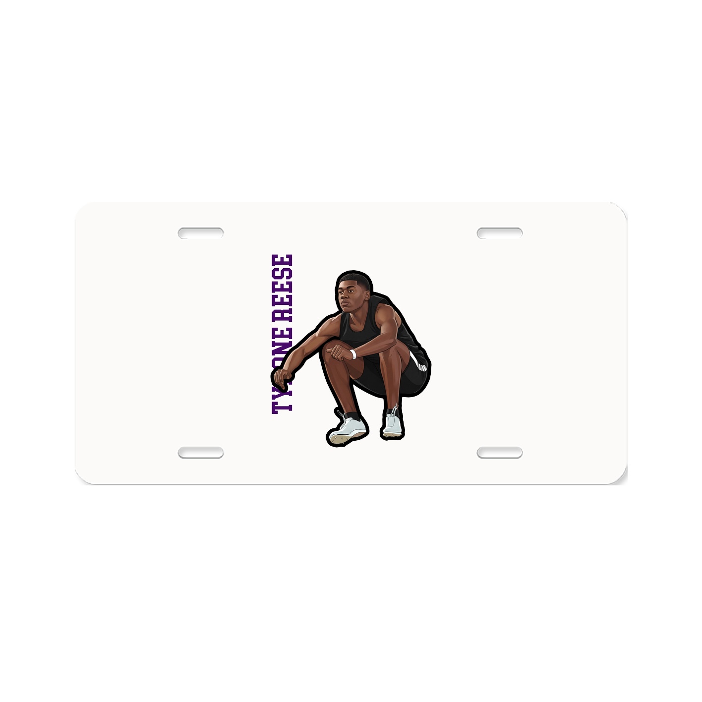 License Plate — Name Vertical in Classic