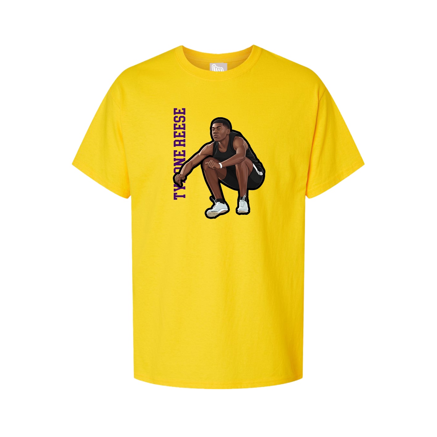 Tee — Name Vertical in Gold