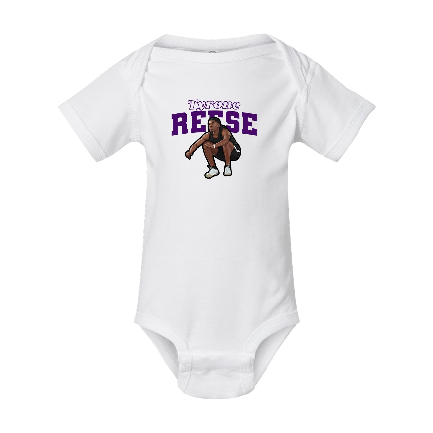 Baby Onesie — Name Arch in White