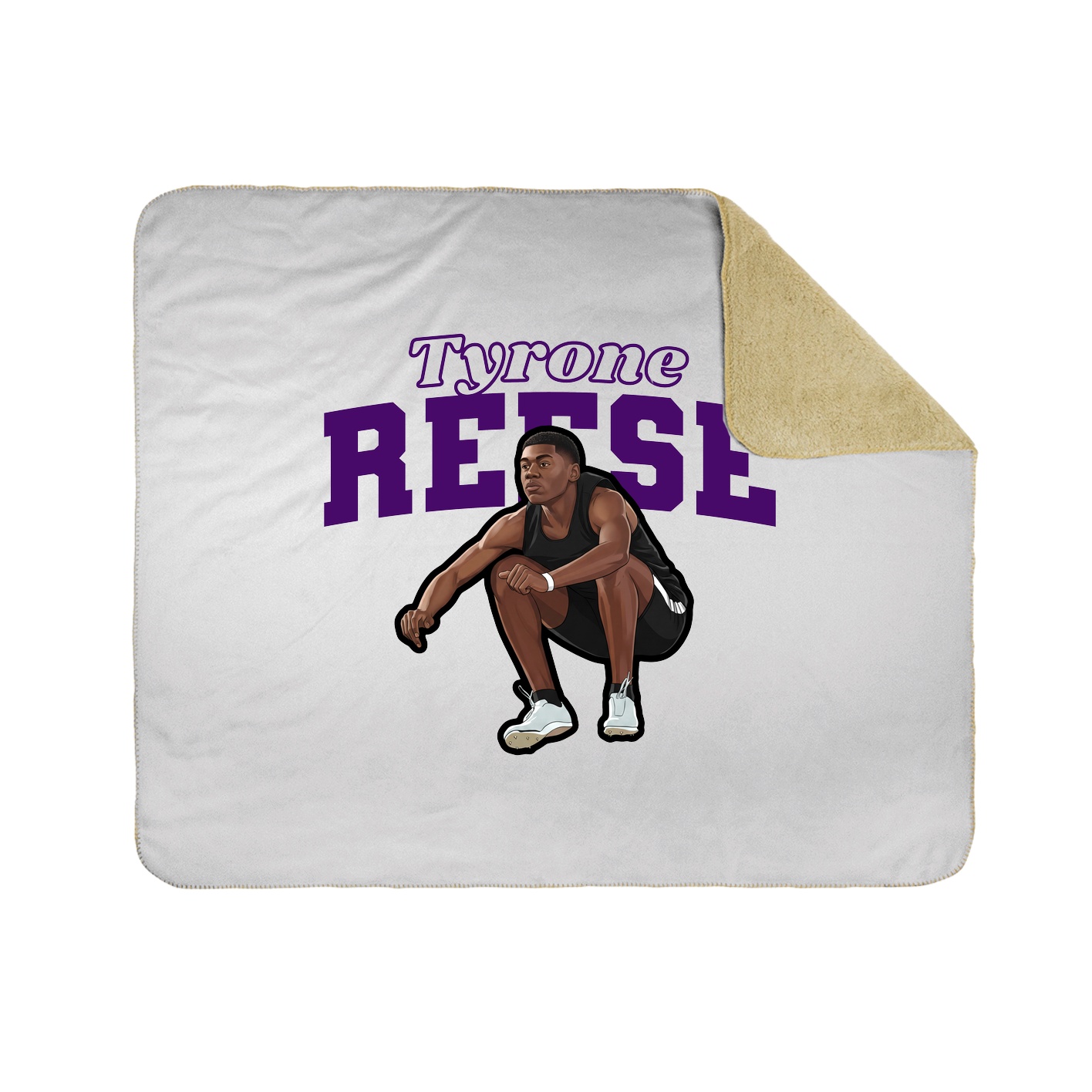 Throw Blanket — Name Arch in White