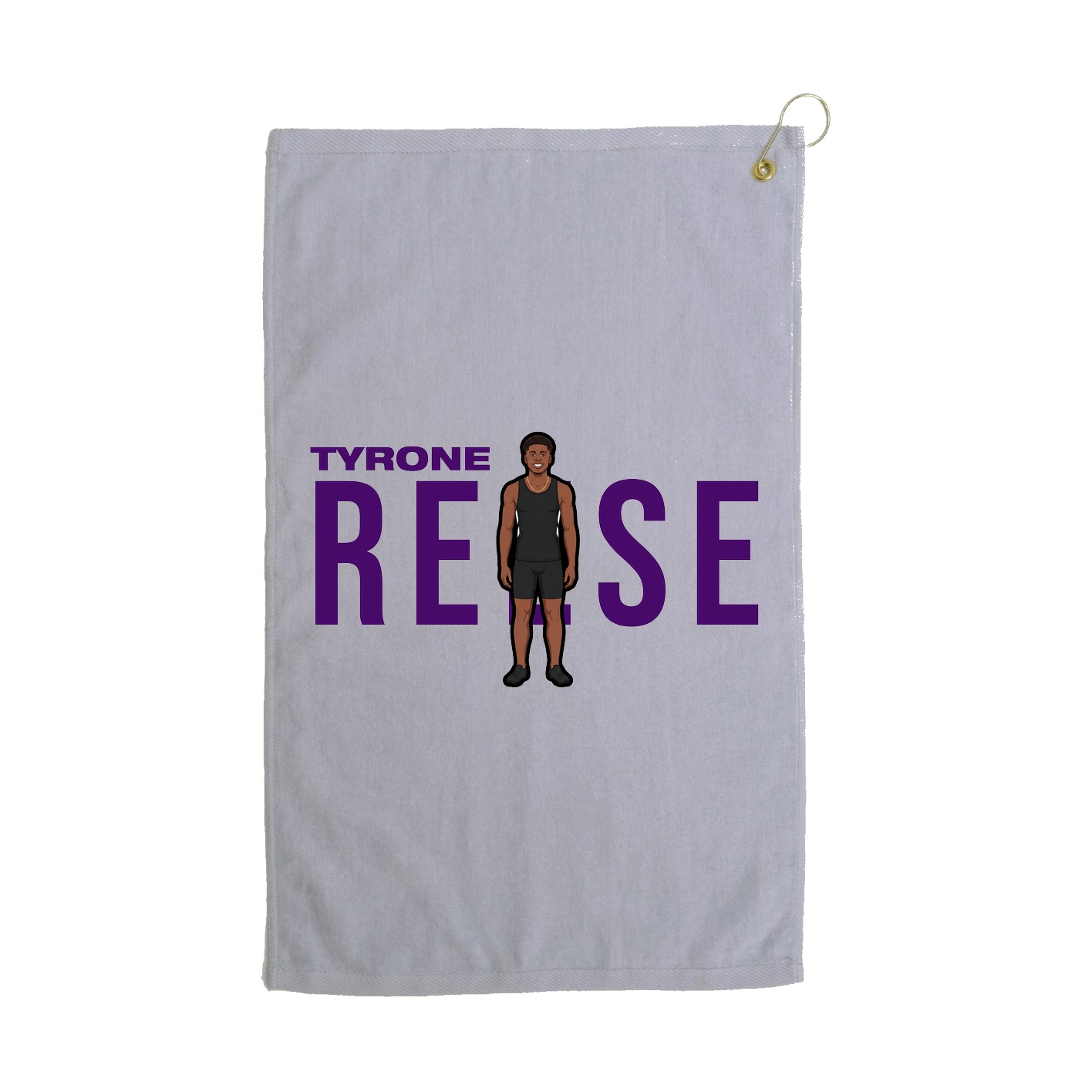 Golf Towel — Player Name in Grey