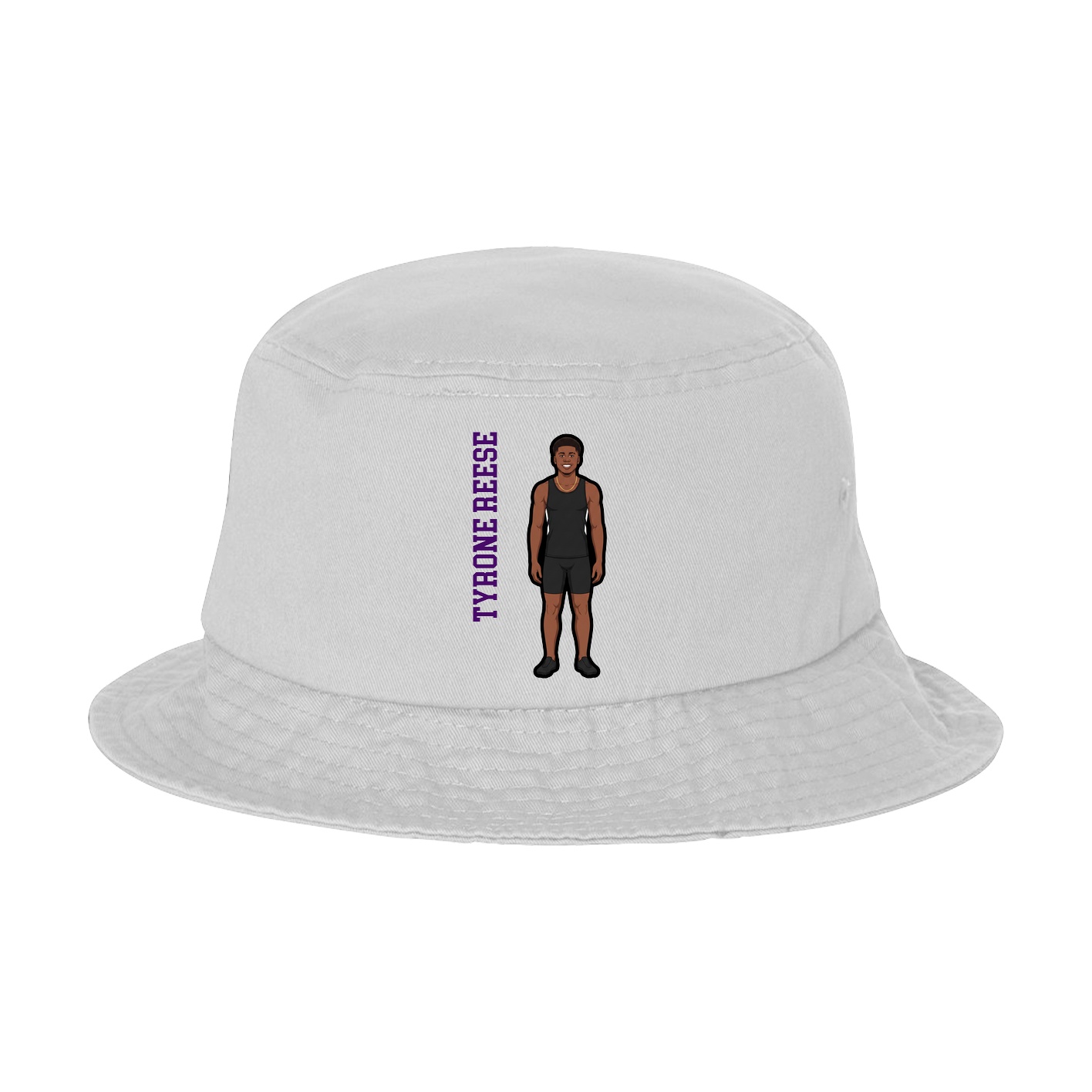 Bucket Cap — Name Vertical in White