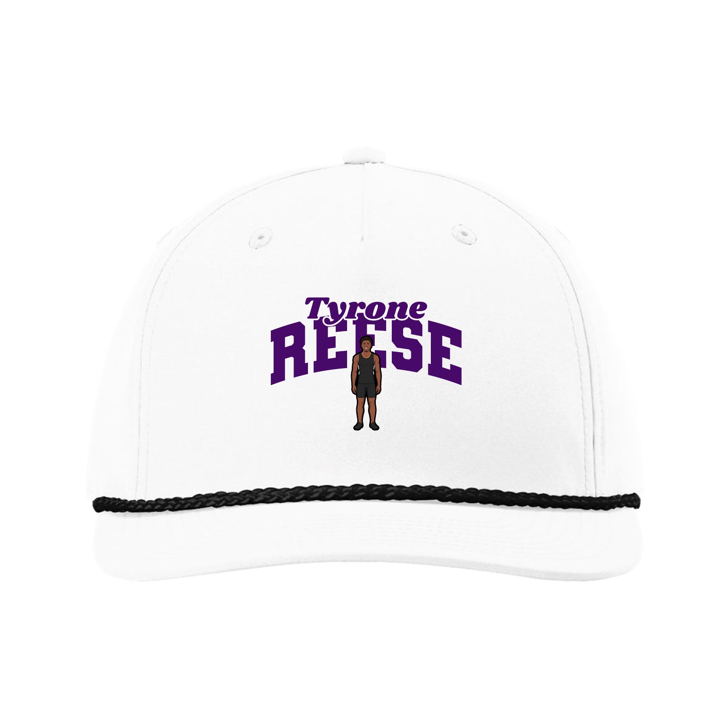 Five-Panel Classic Rope Cap — Signature Arch in White