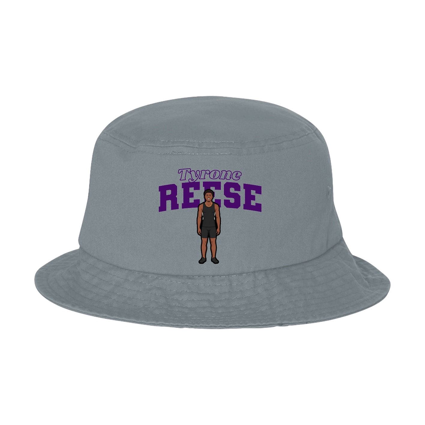 Bucket Cap — Name Arch in Grey