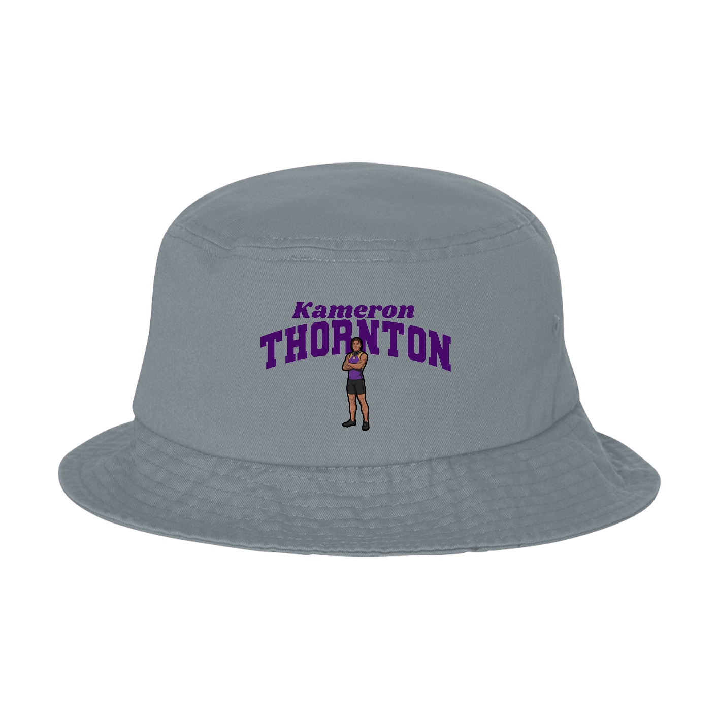 Bucket Cap — Signature Arch in Grey