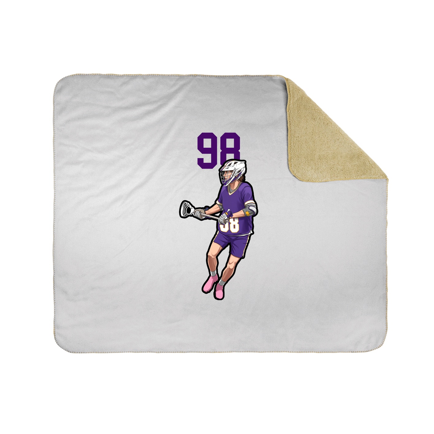 Throw Blanket — Number Top in White