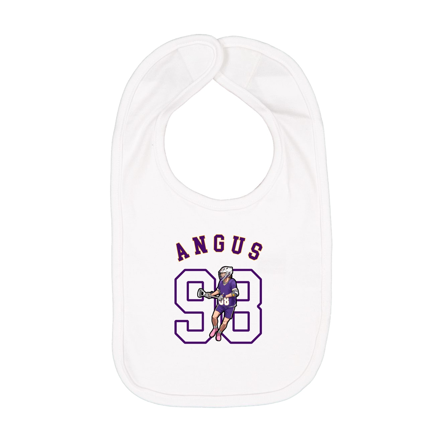 Infant Bib — Shirsey Arch in White