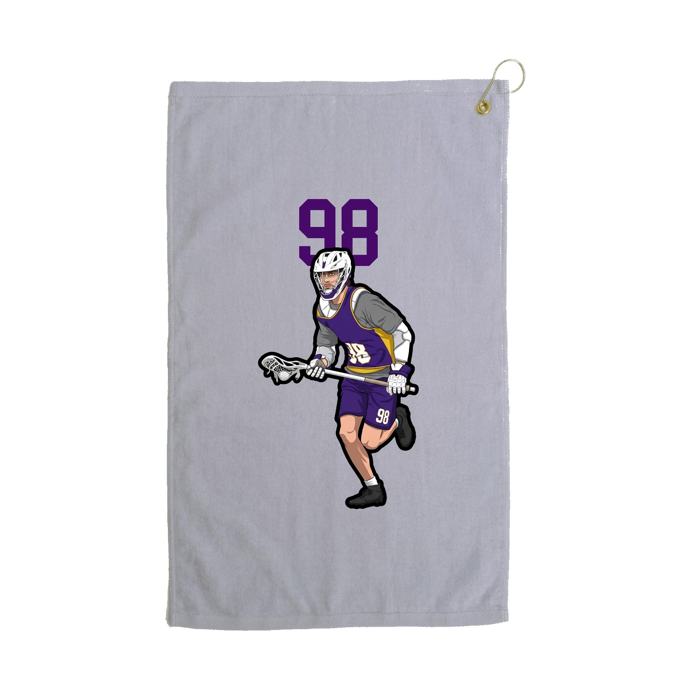 Golf Towel — Number Top in Grey