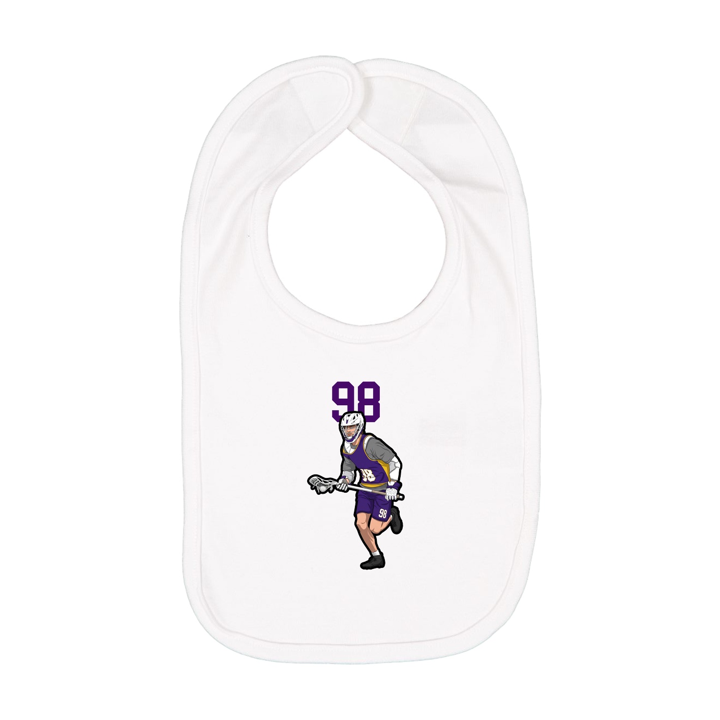 Infant Bib — Number Top in White