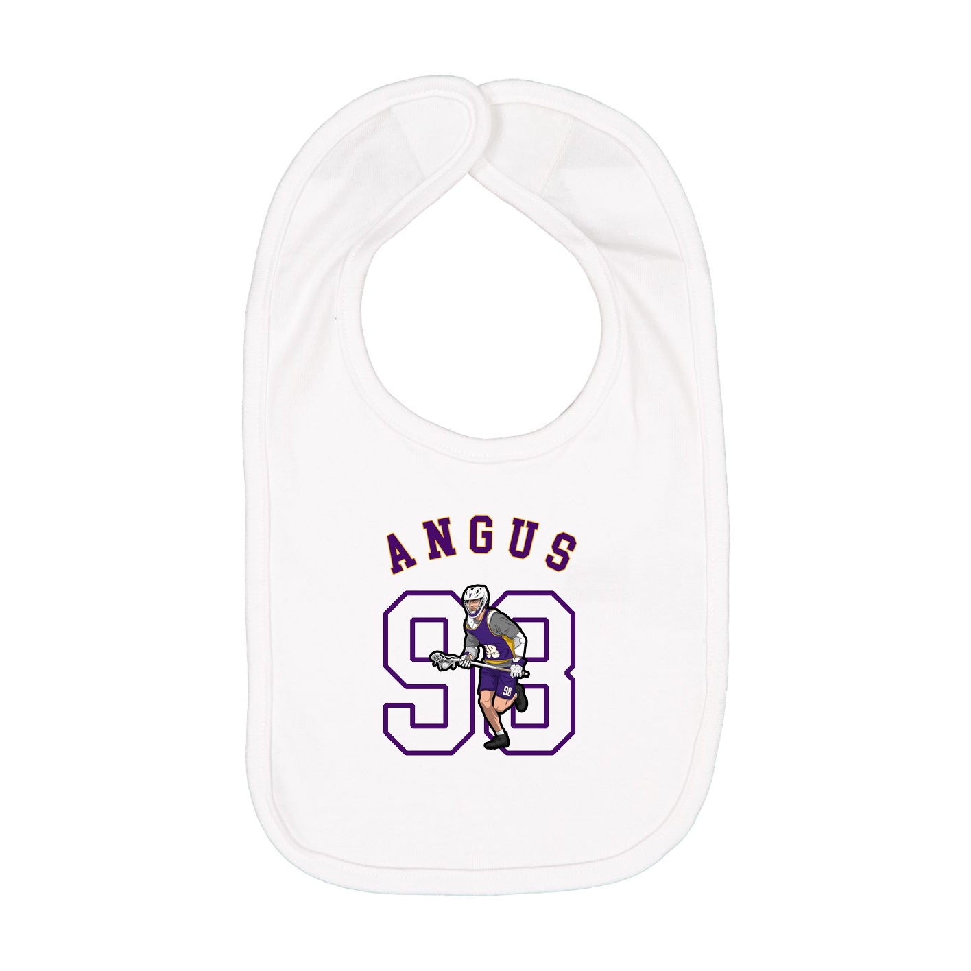 Infant Bib — Shirsey Arch in White