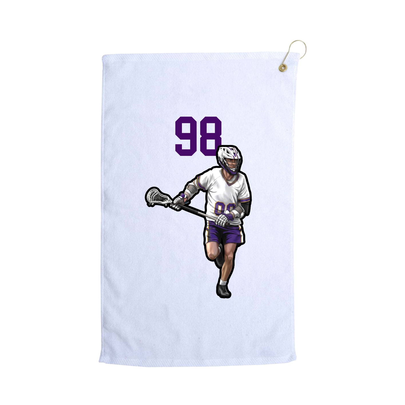 Golf Towel — Number Top in White