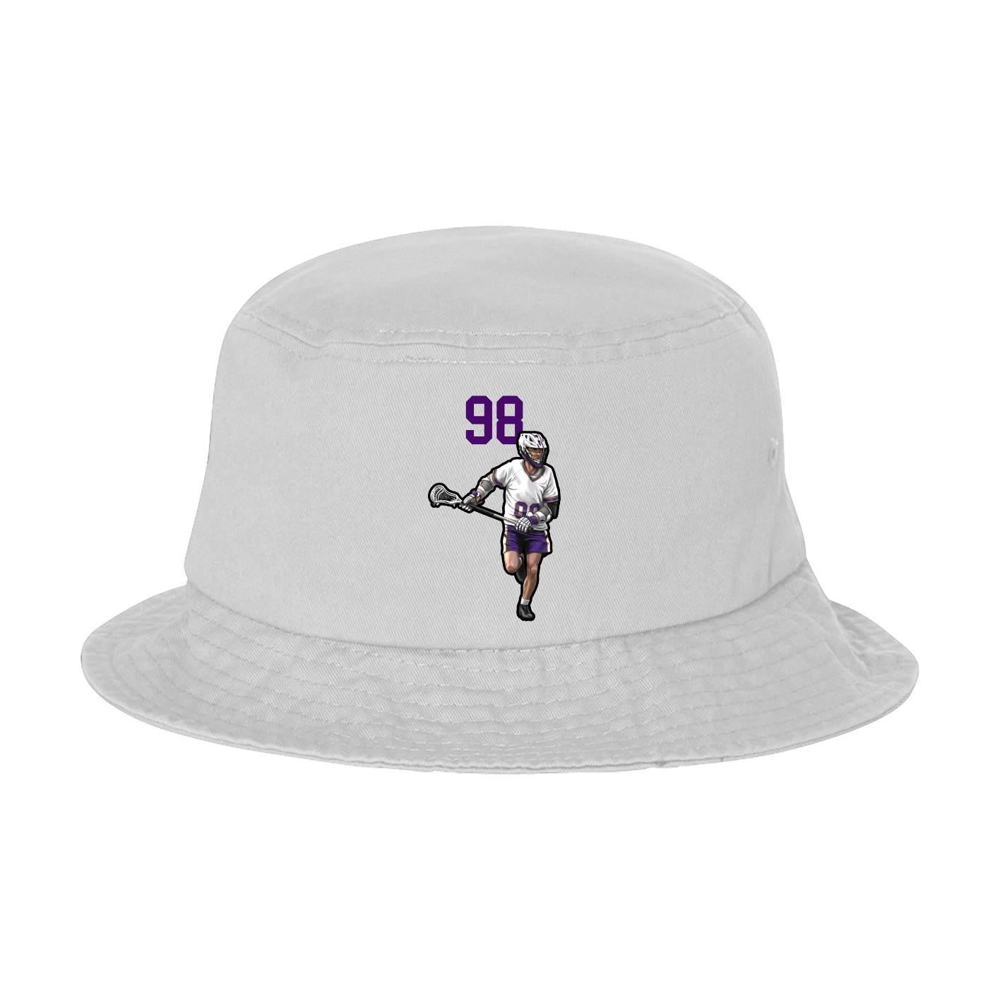 Bucket Cap — Number Top in White