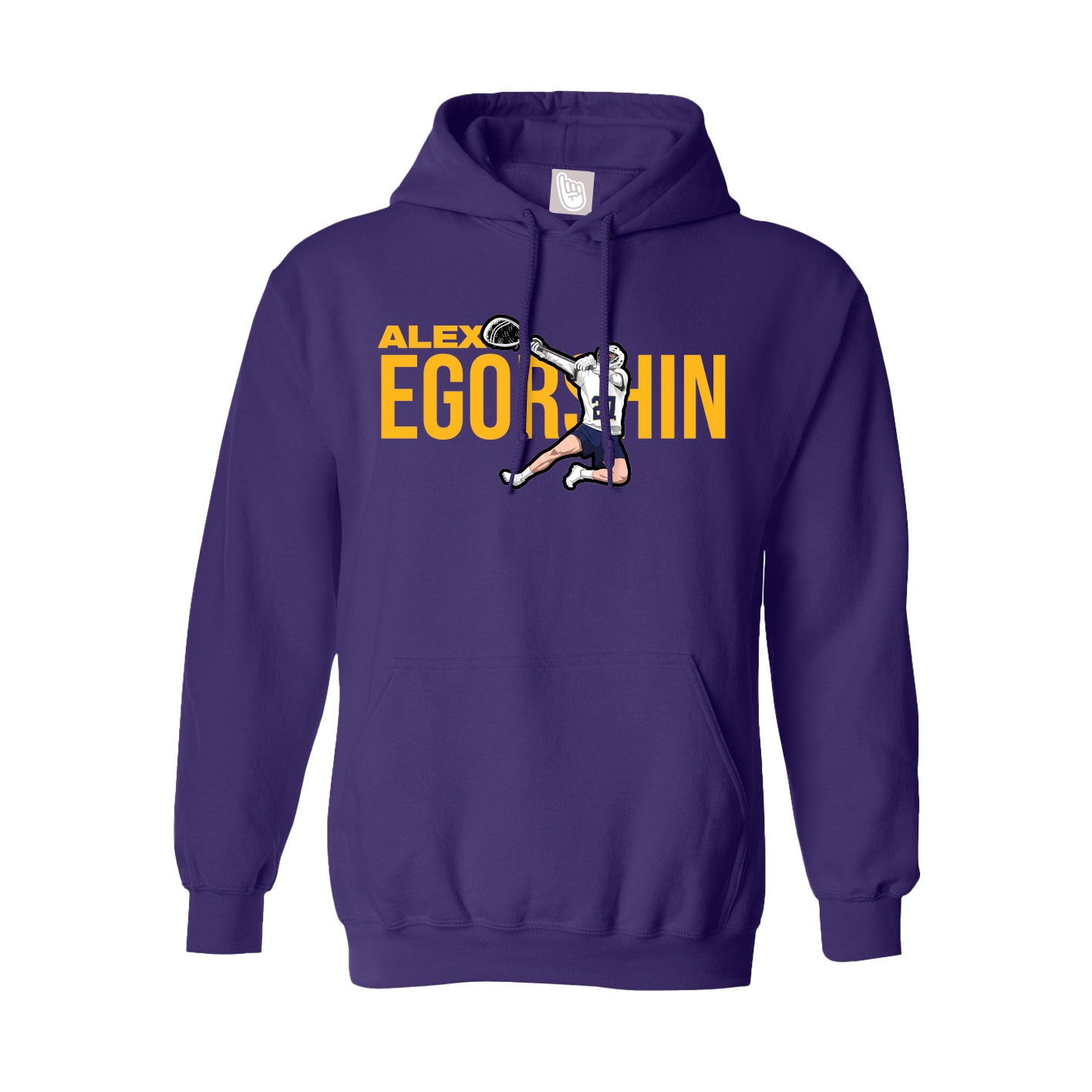 Youth Hoodie — Player Name in Purple