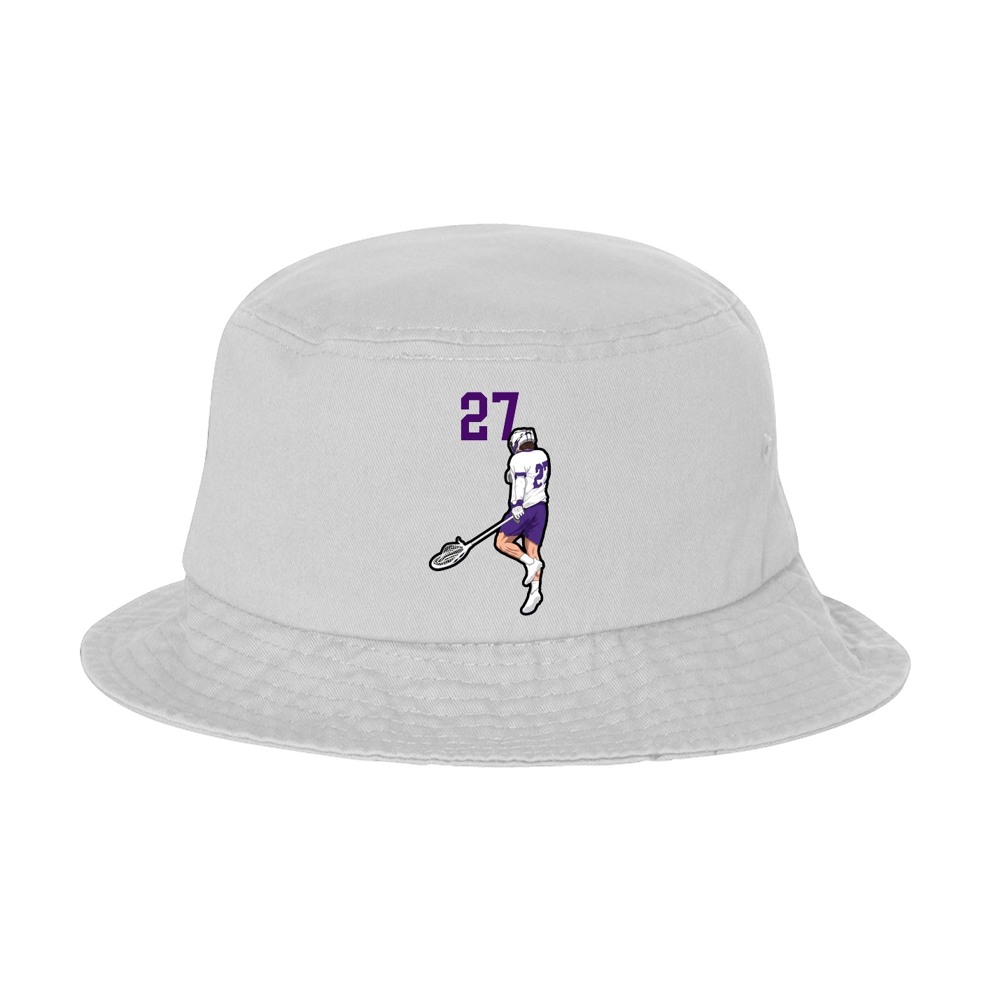 Bucket Cap — Number Top in White