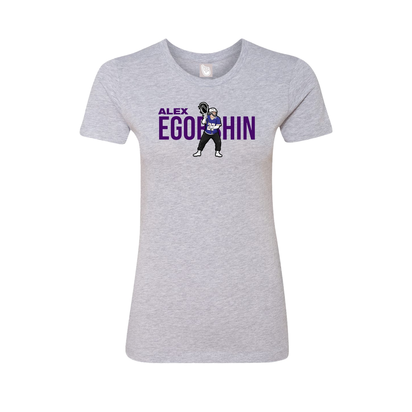 Womens Tee — Player Name in Grey