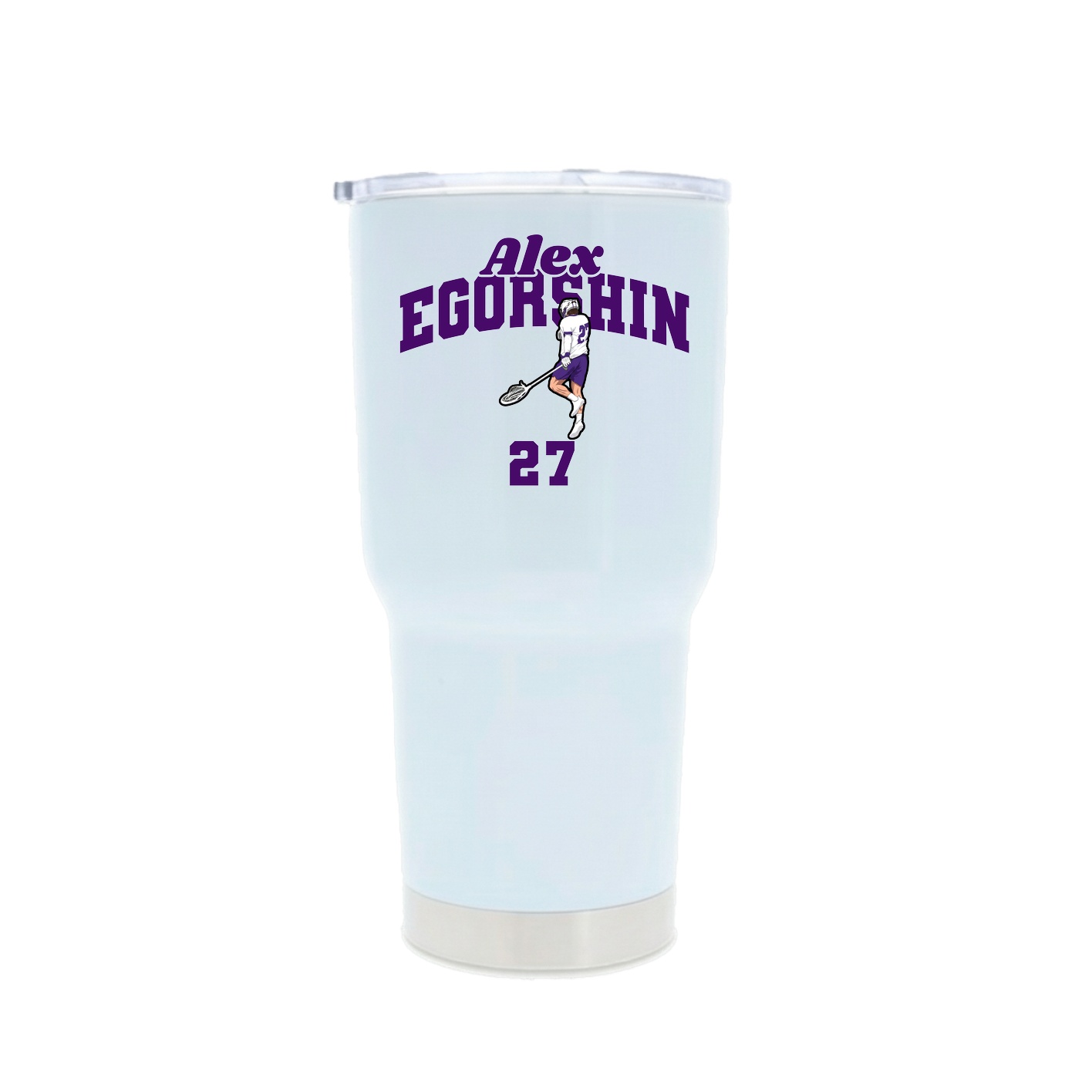 30oz Stainless Steel Tumbler — Signature Arch in White