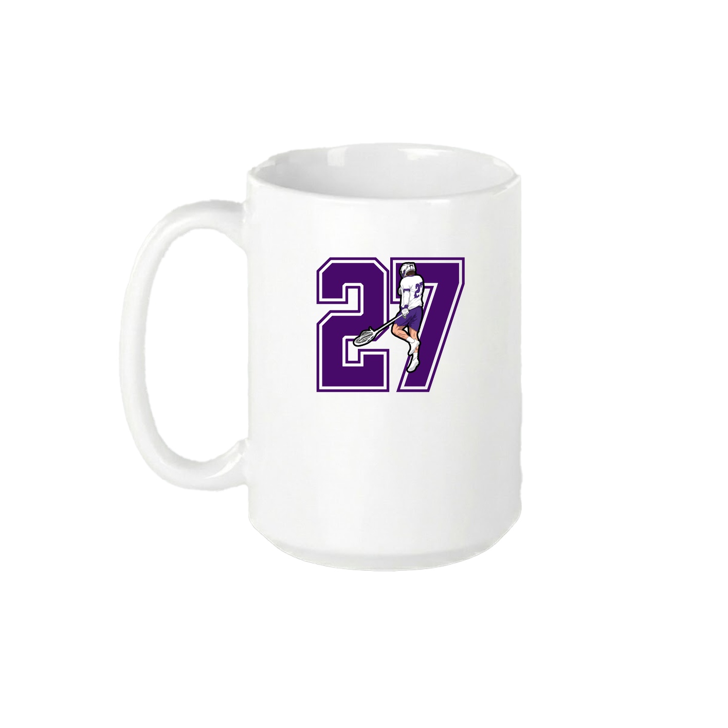 15oz Coffee Mug — Number in White