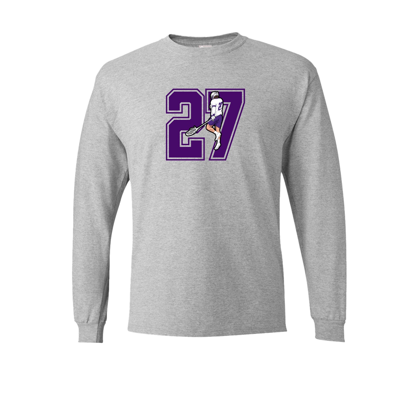 Long Sleeve Tee — Number in Grey