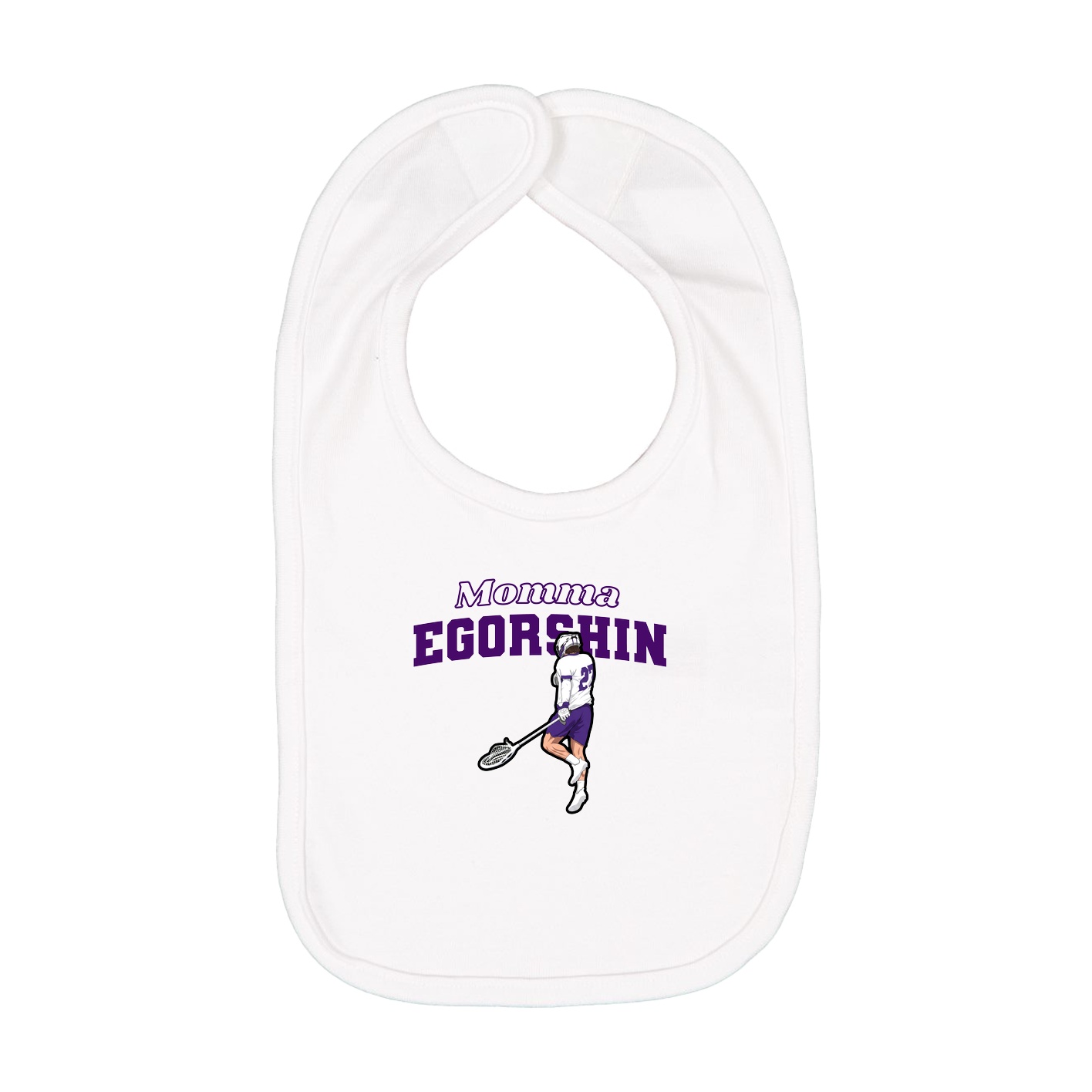 Infant Bib — Mothers Day Block in White