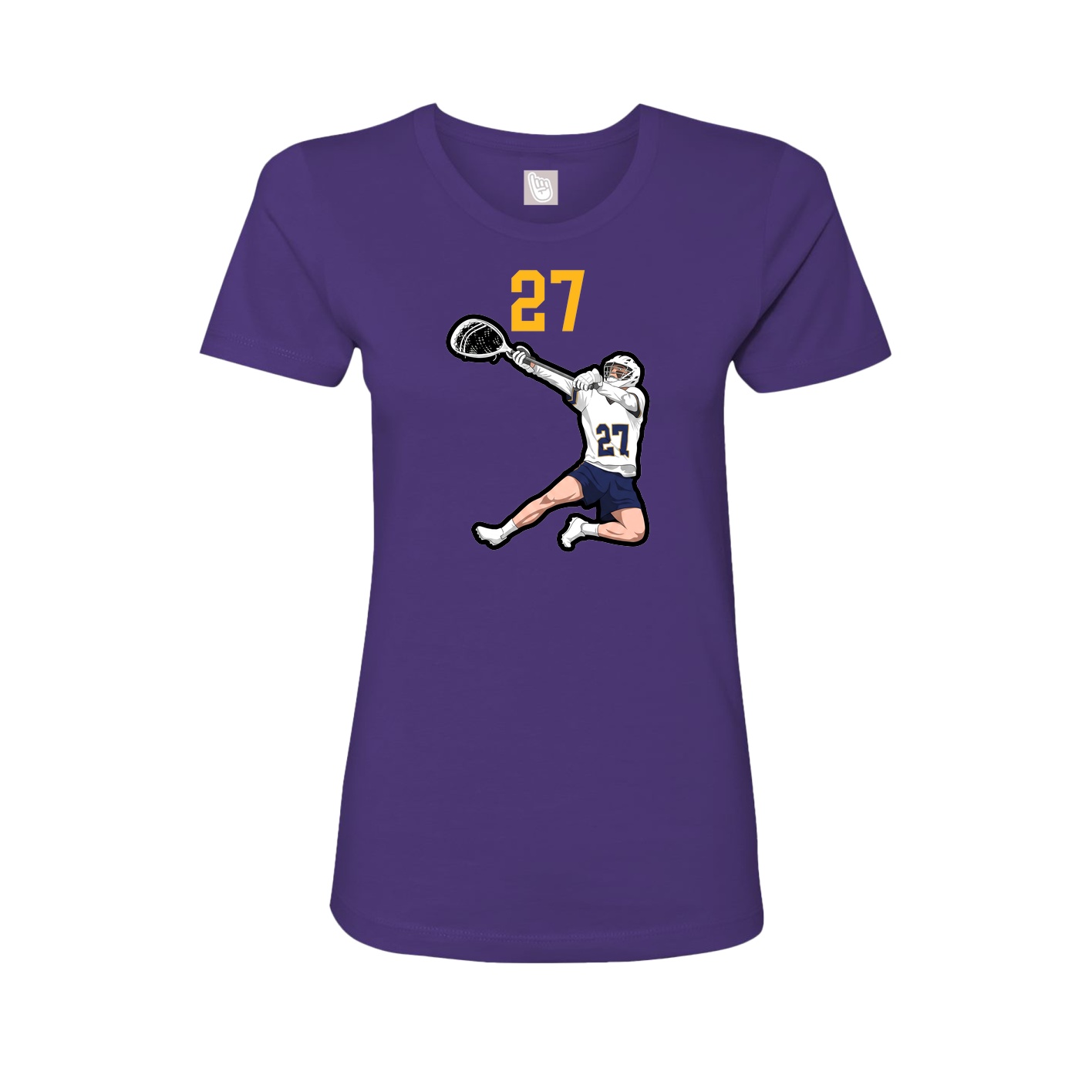 Fitted Women's Tee — Number Top in Purple