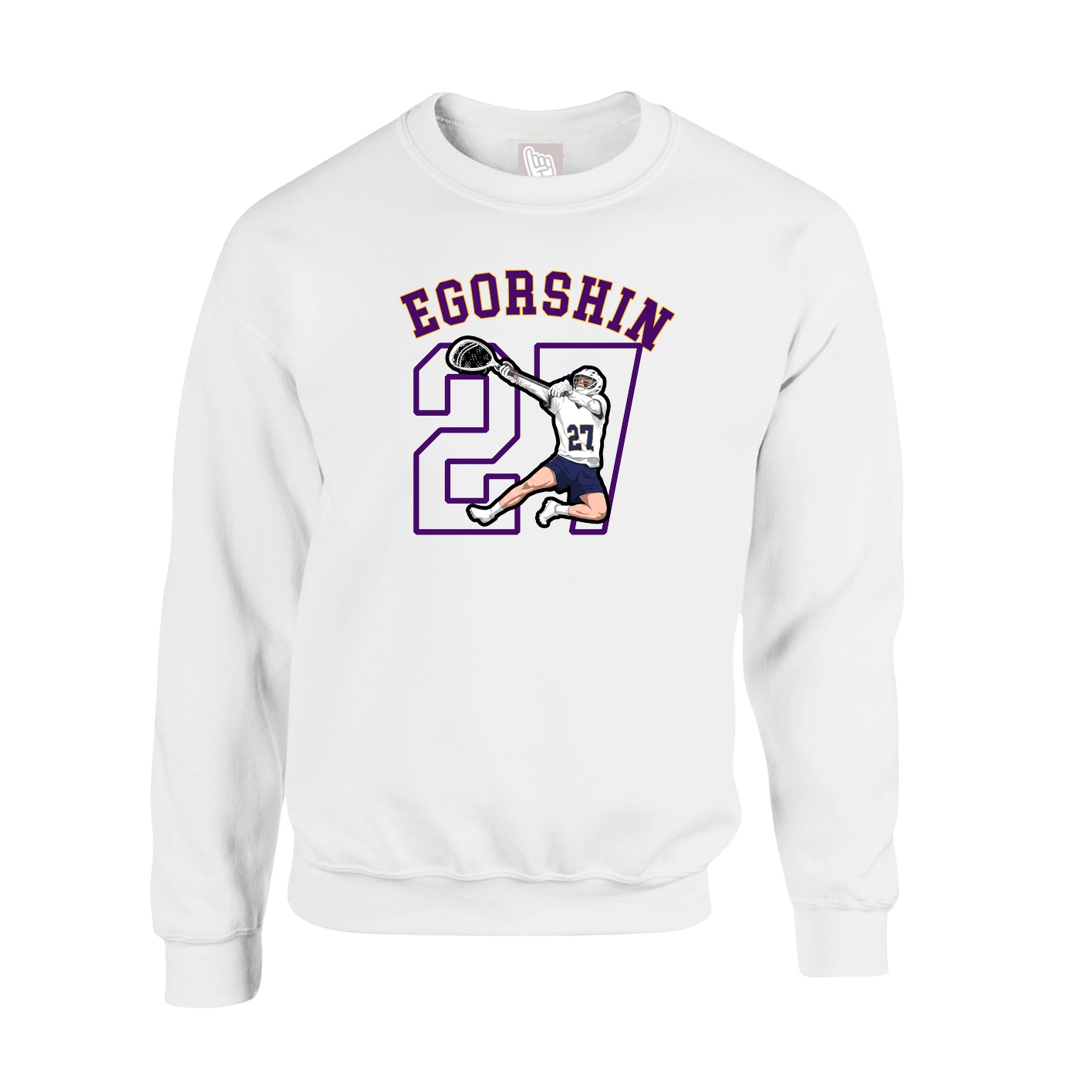 Fleece Crew — Shirsey Arch in White