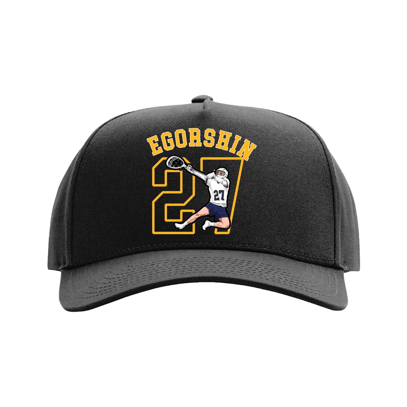 Full Fabric Five-Panel Champ Cap — Shirsey Arch in Black