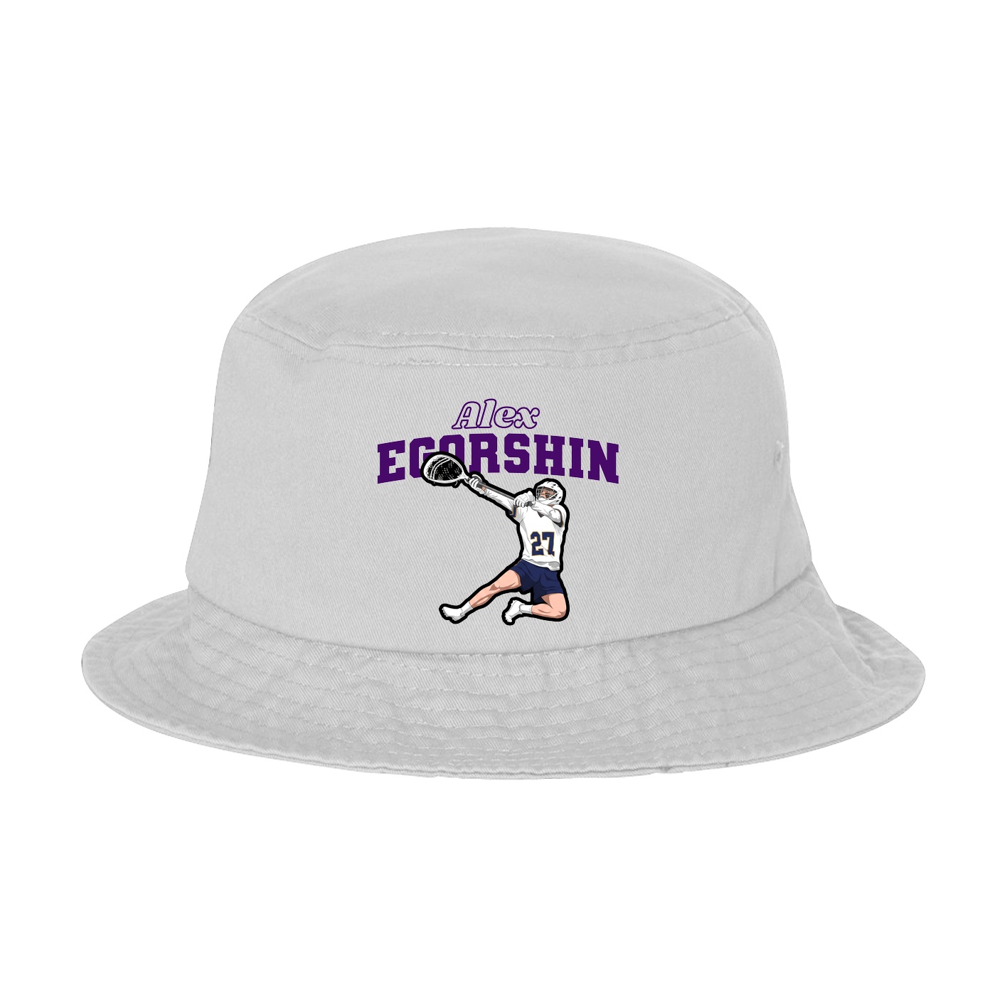 Bucket Cap — Name Arch in White