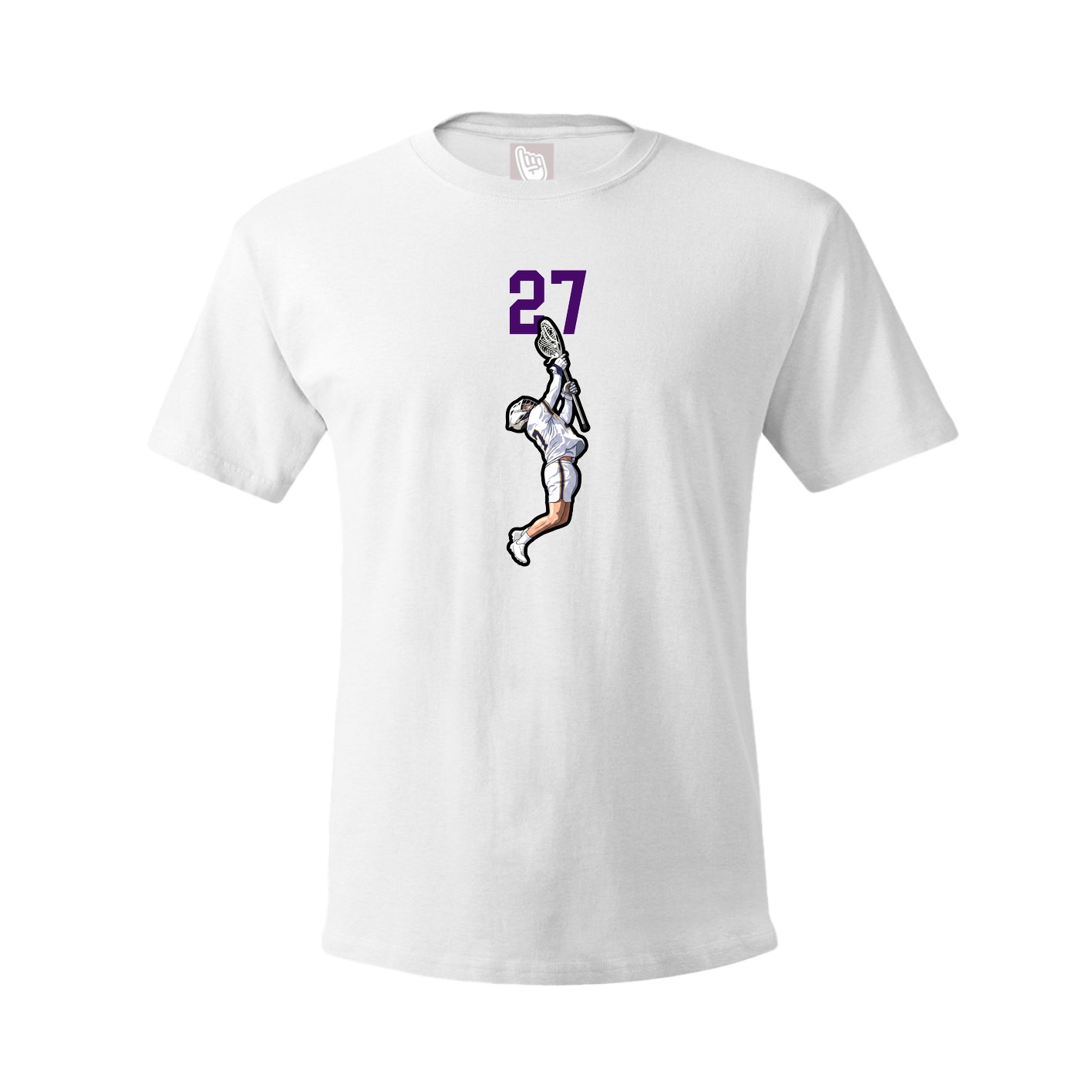 Youth Tee — Number Top in White