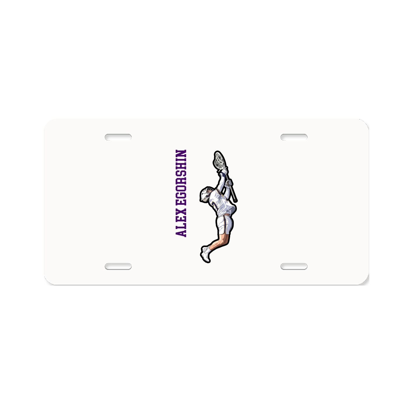 License Plate — Name Vertical in Classic