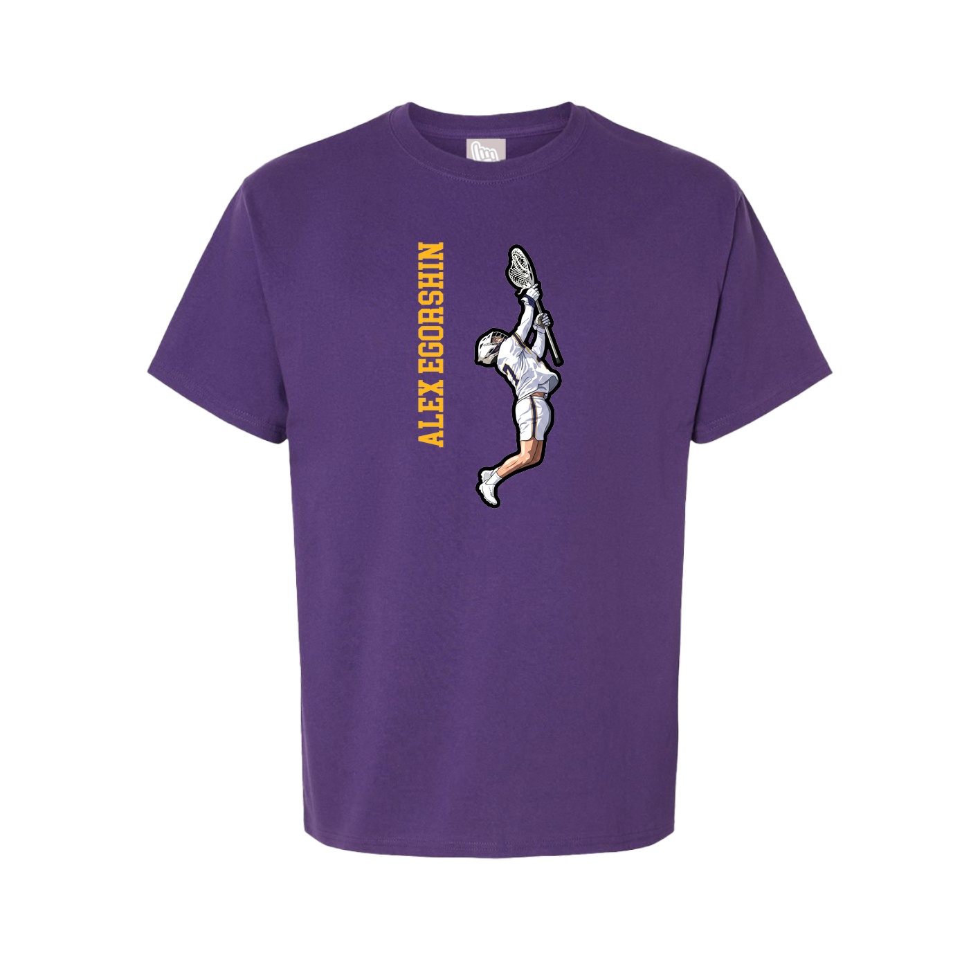 Youth Tee — Name Vertical in Purple