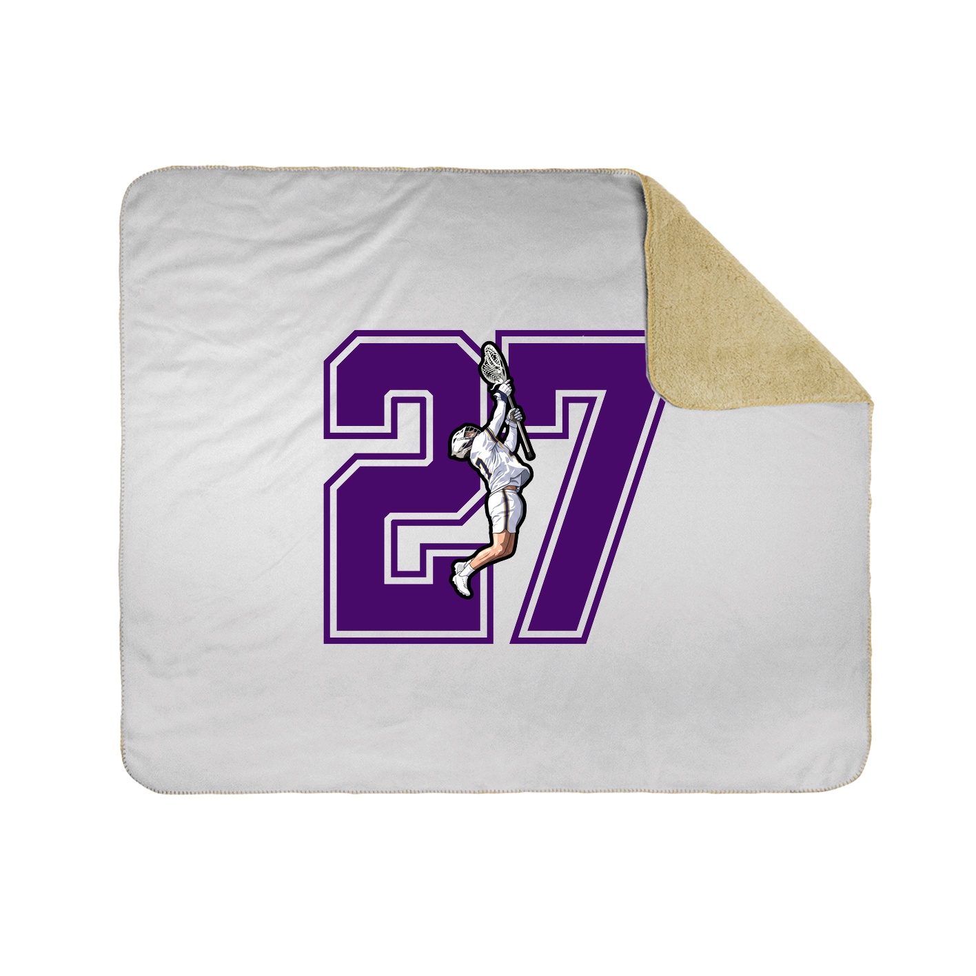 Throw Blanket — Number in White