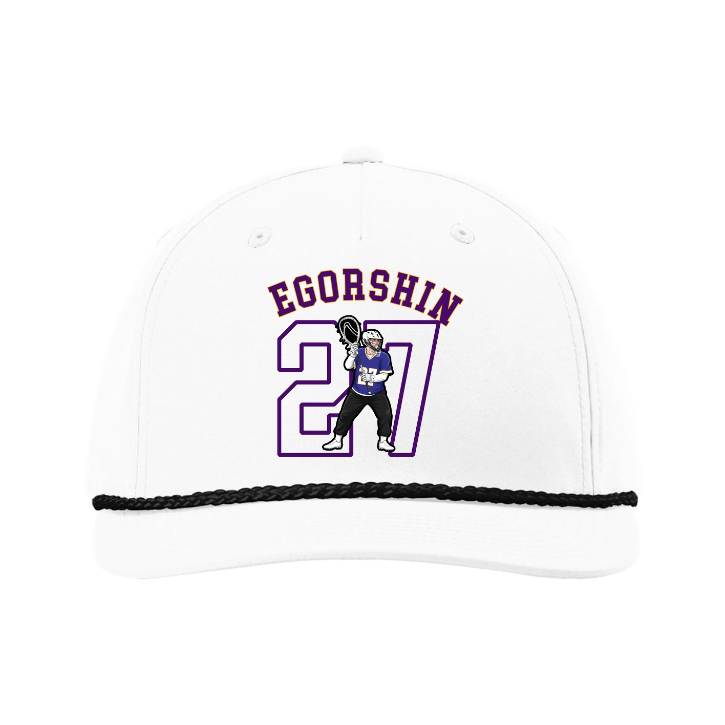Five-Panel Classic Rope Cap — Shirsey Arch in White