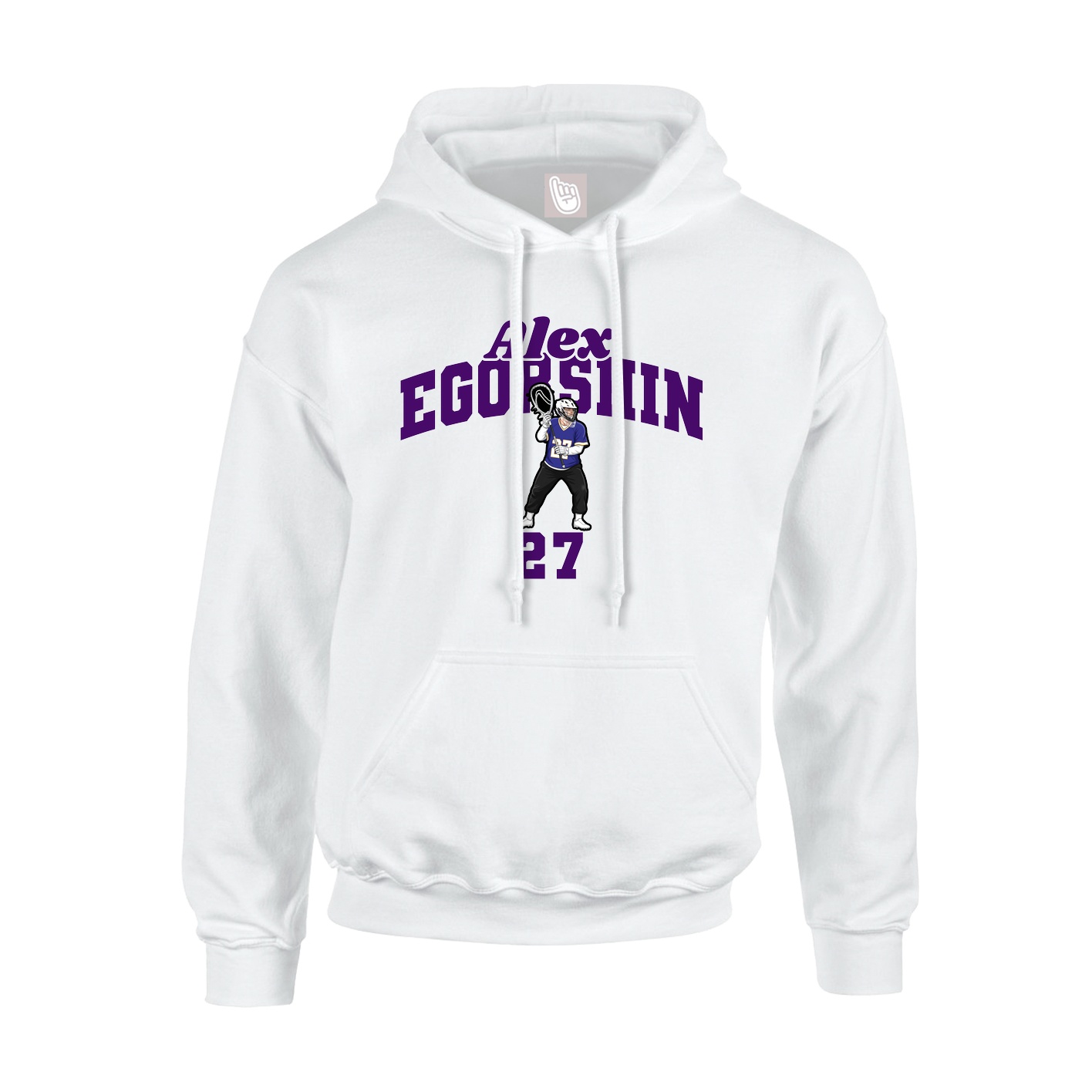 Hoodie — Signature Arch in White