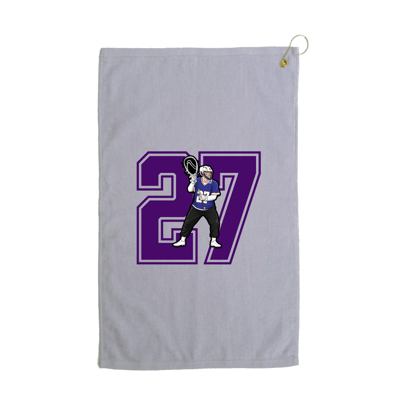Golf Towel — Number in Grey