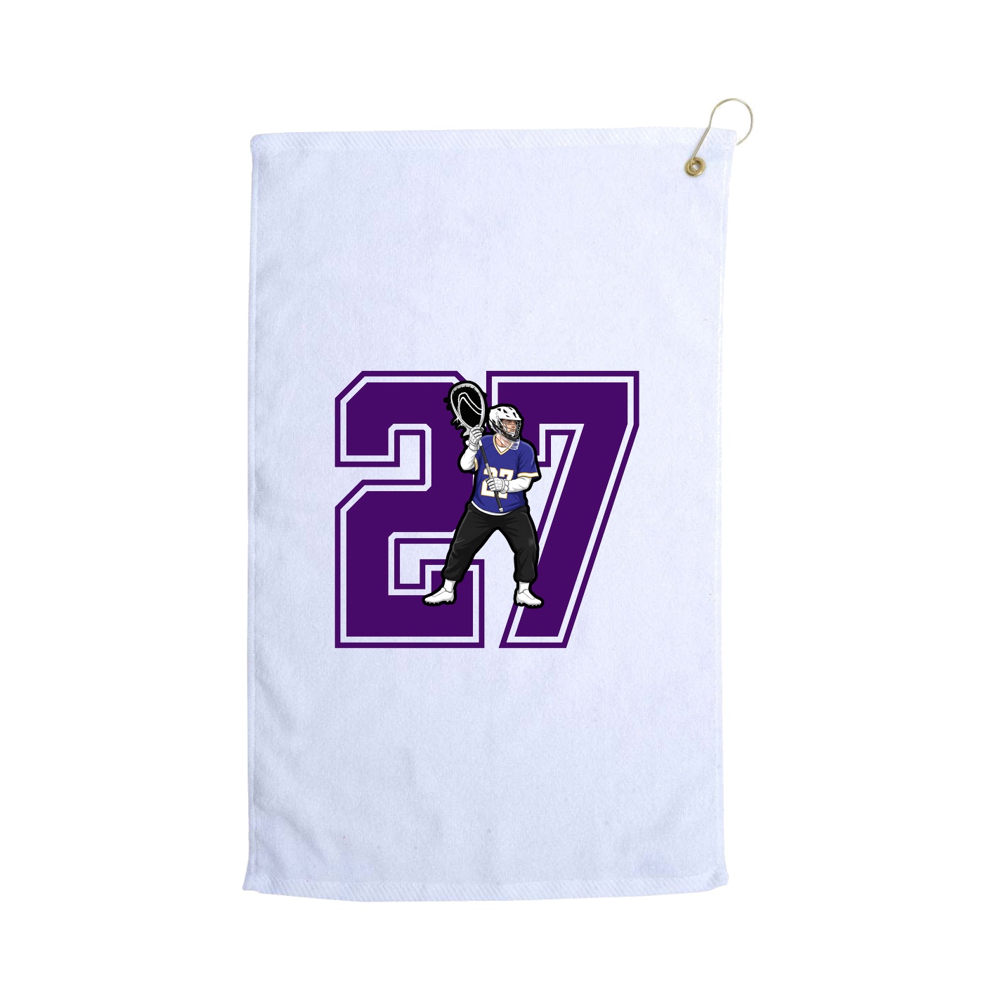 Golf Towel — Number in White