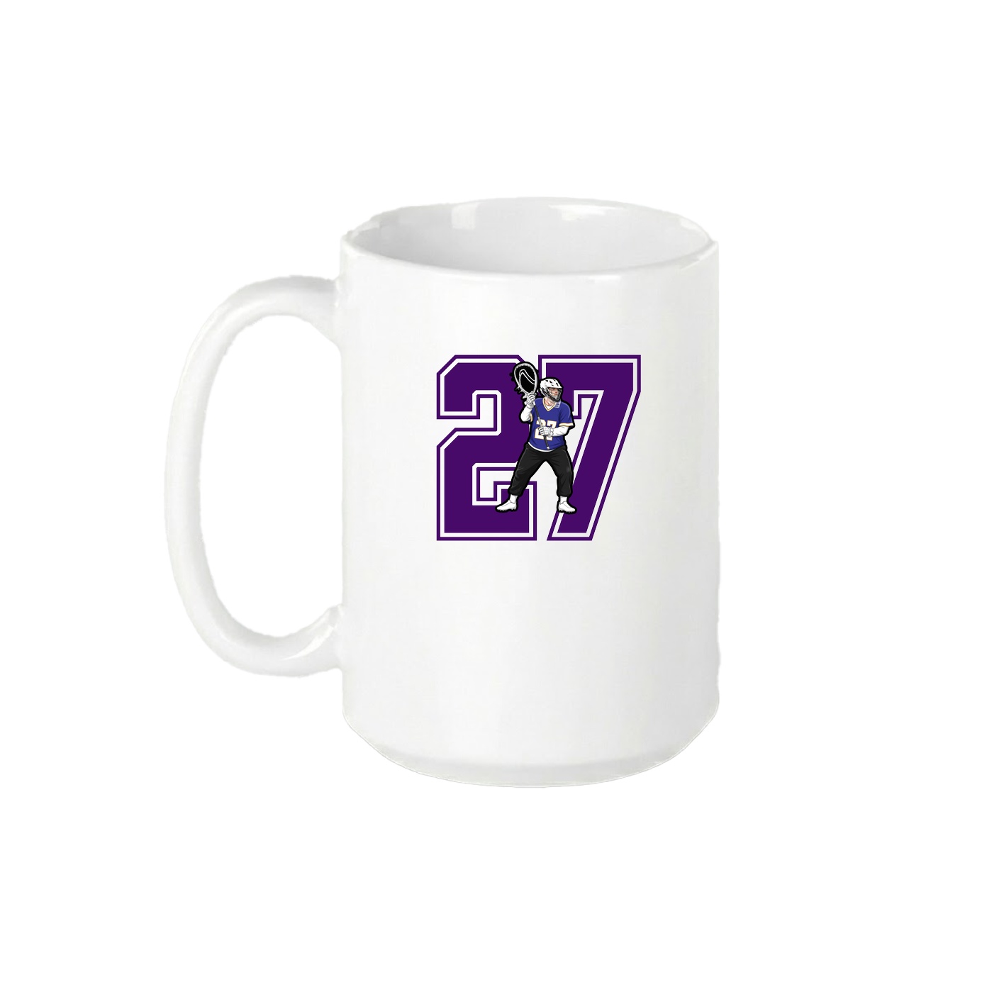 15oz Coffee Mug — Number in White