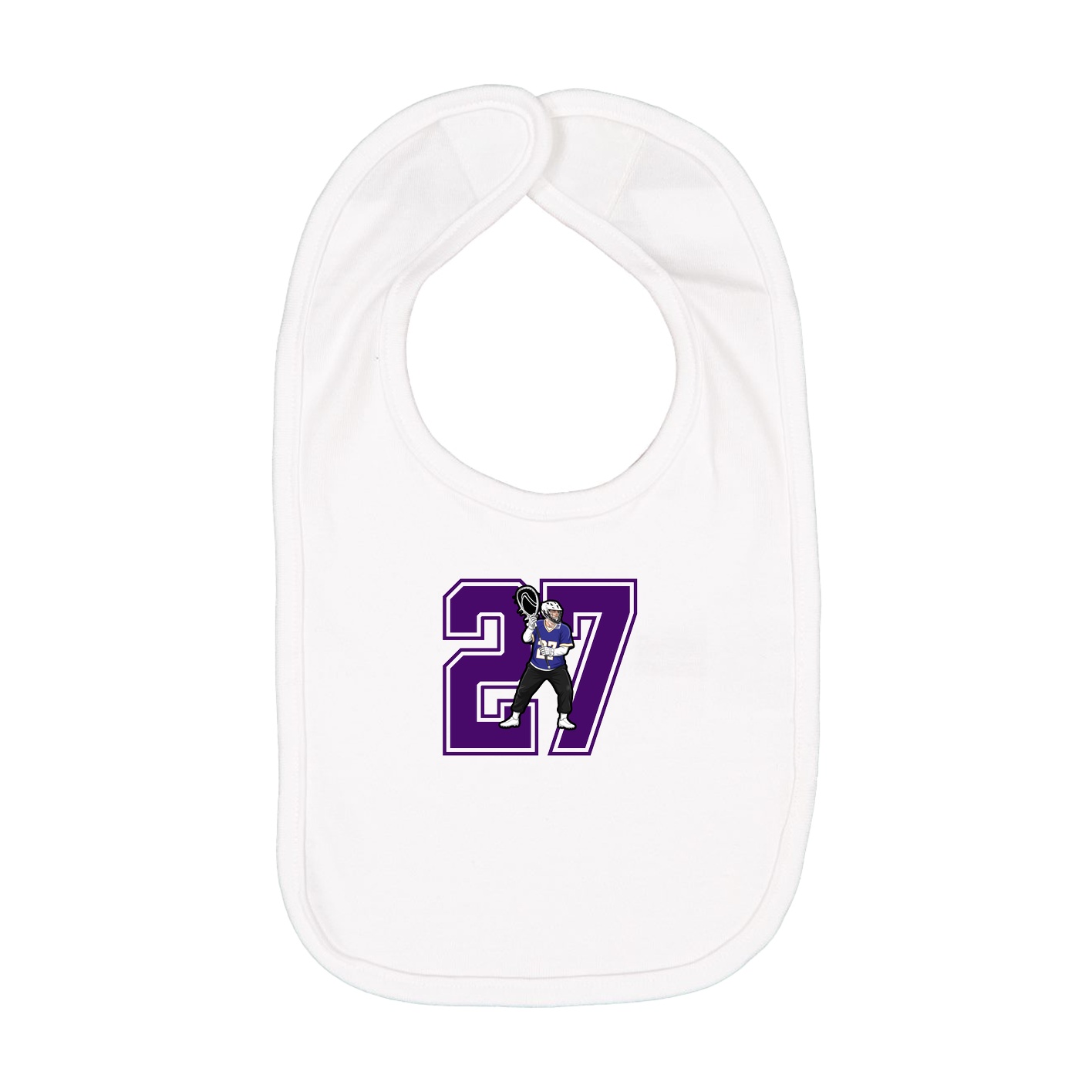 Infant Bib — Number in White