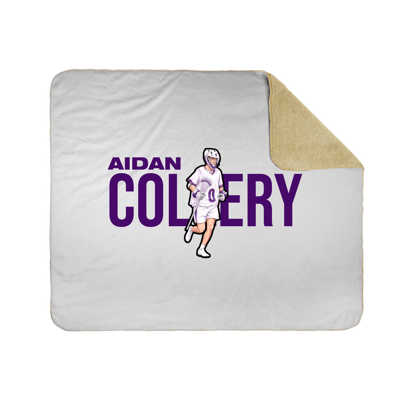 Throw Blanket — Player Name in White
