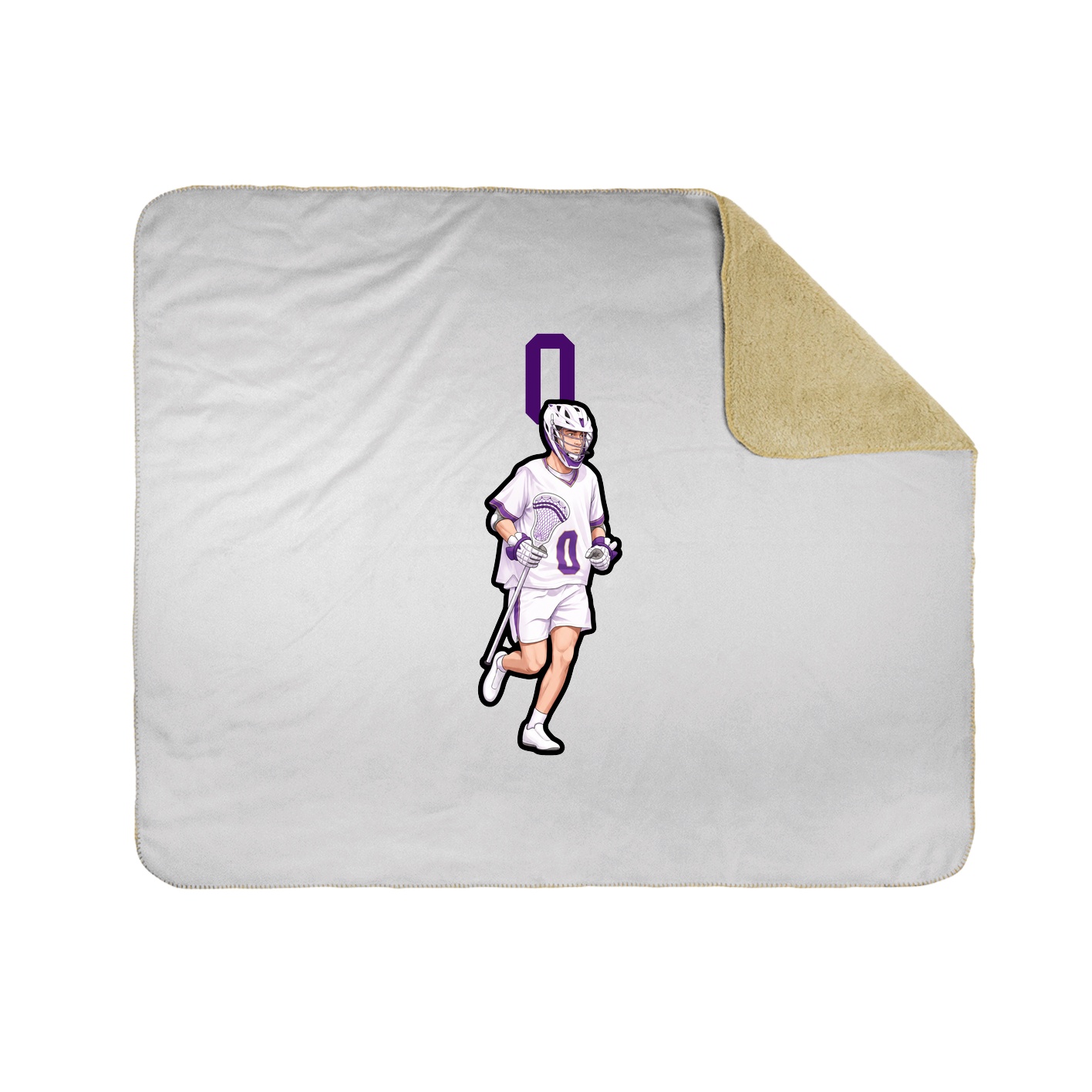 Throw Blanket — Number Top in White